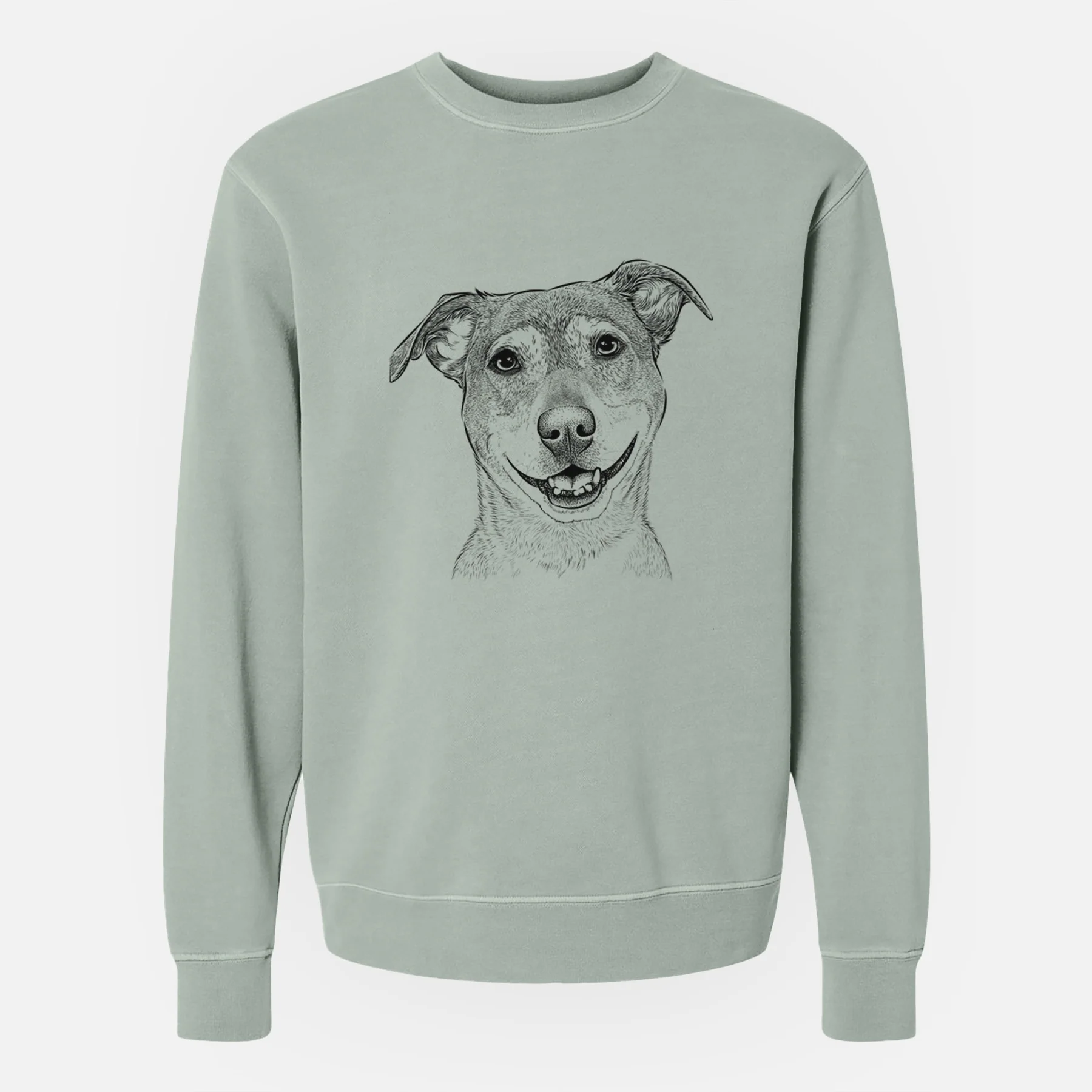 Bare Reese the Mountain Cur - Unisex Pigment Dyed Crew Sweatshirt - Image 5