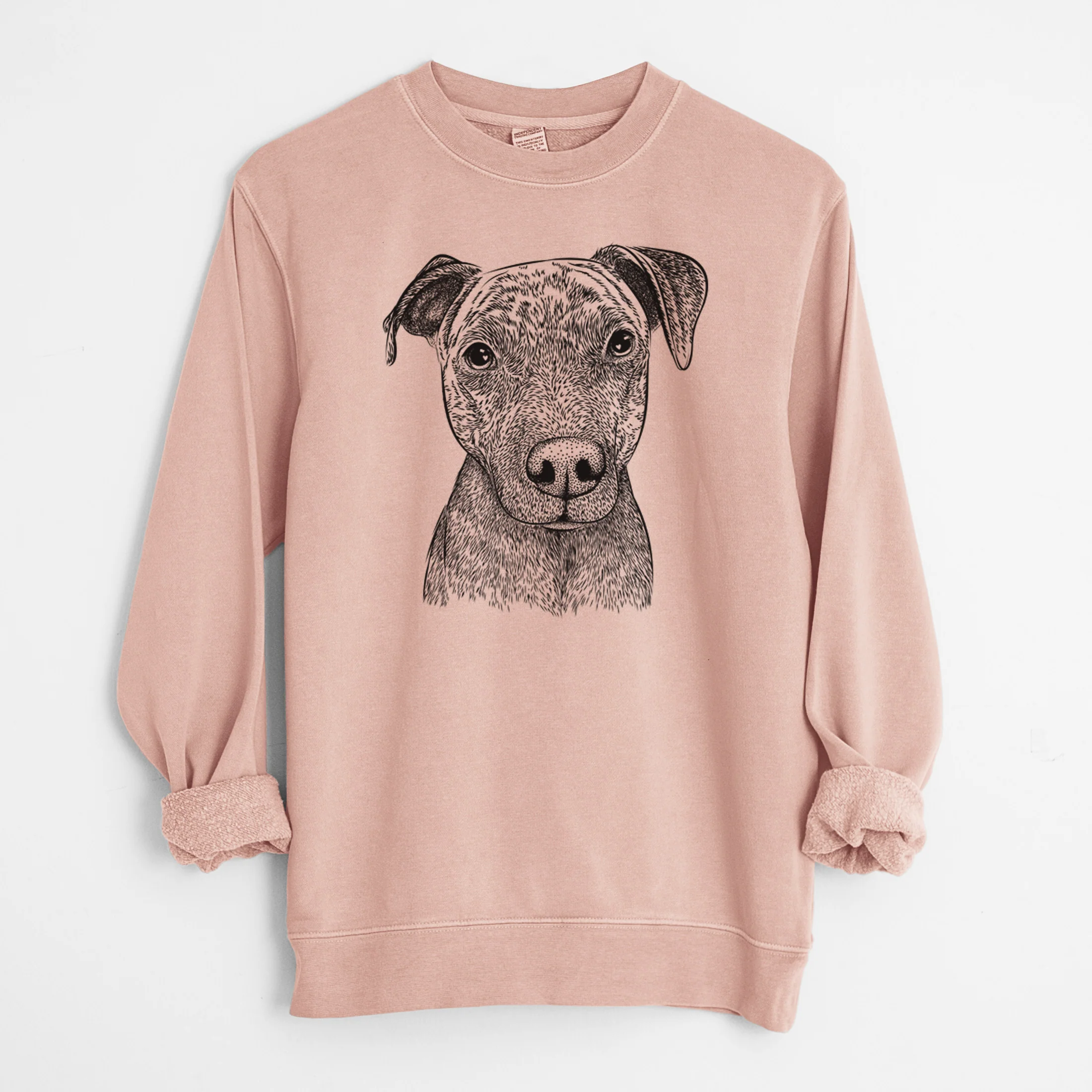 Bare Reeses the Pitbull - Unisex Pigment Dyed Crew Sweatshirt - Image 8