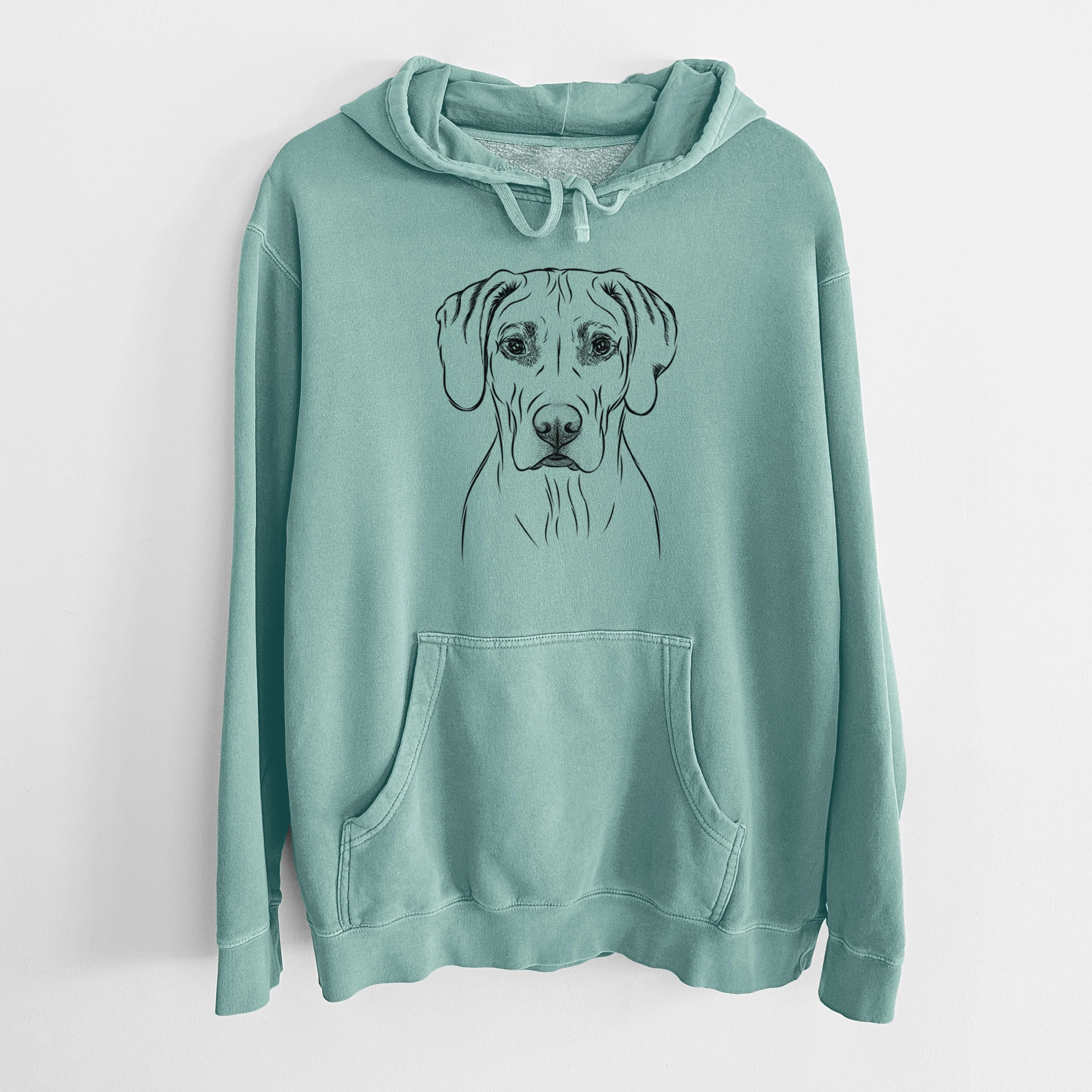 Bare Reid the Rhodesian Ridgeback - Unisex Pigment Dyed Hoodie - Image 10