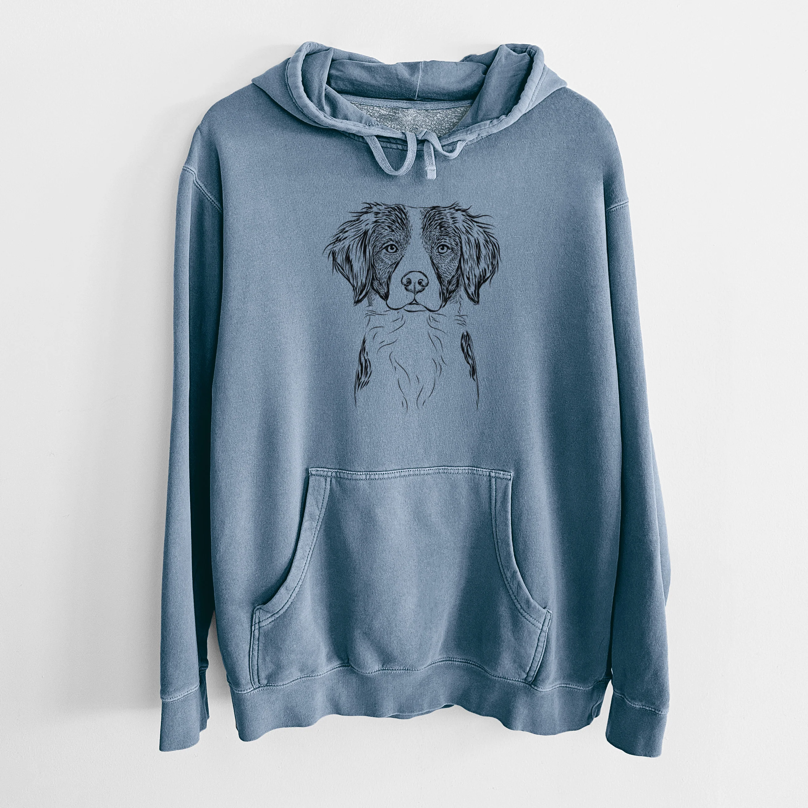 Bare Remi the Brittany - Unisex Pigment Dyed Hoodie - Image 7