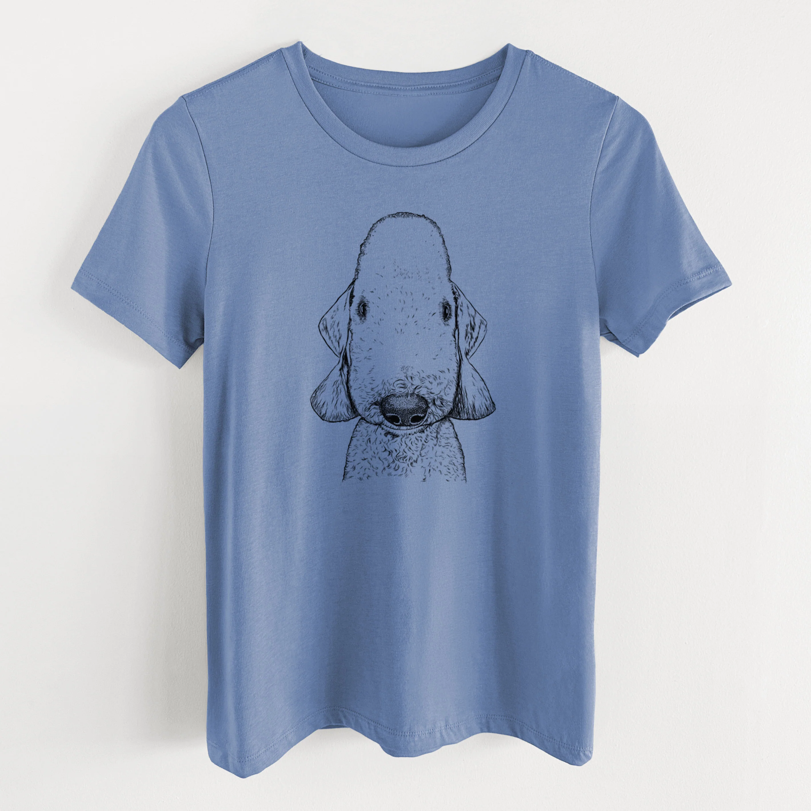 Bare Remington the Bedlington Terrier - Women's Lightweight Relaxed Fit 100% Cotton Crewneck - Image 8