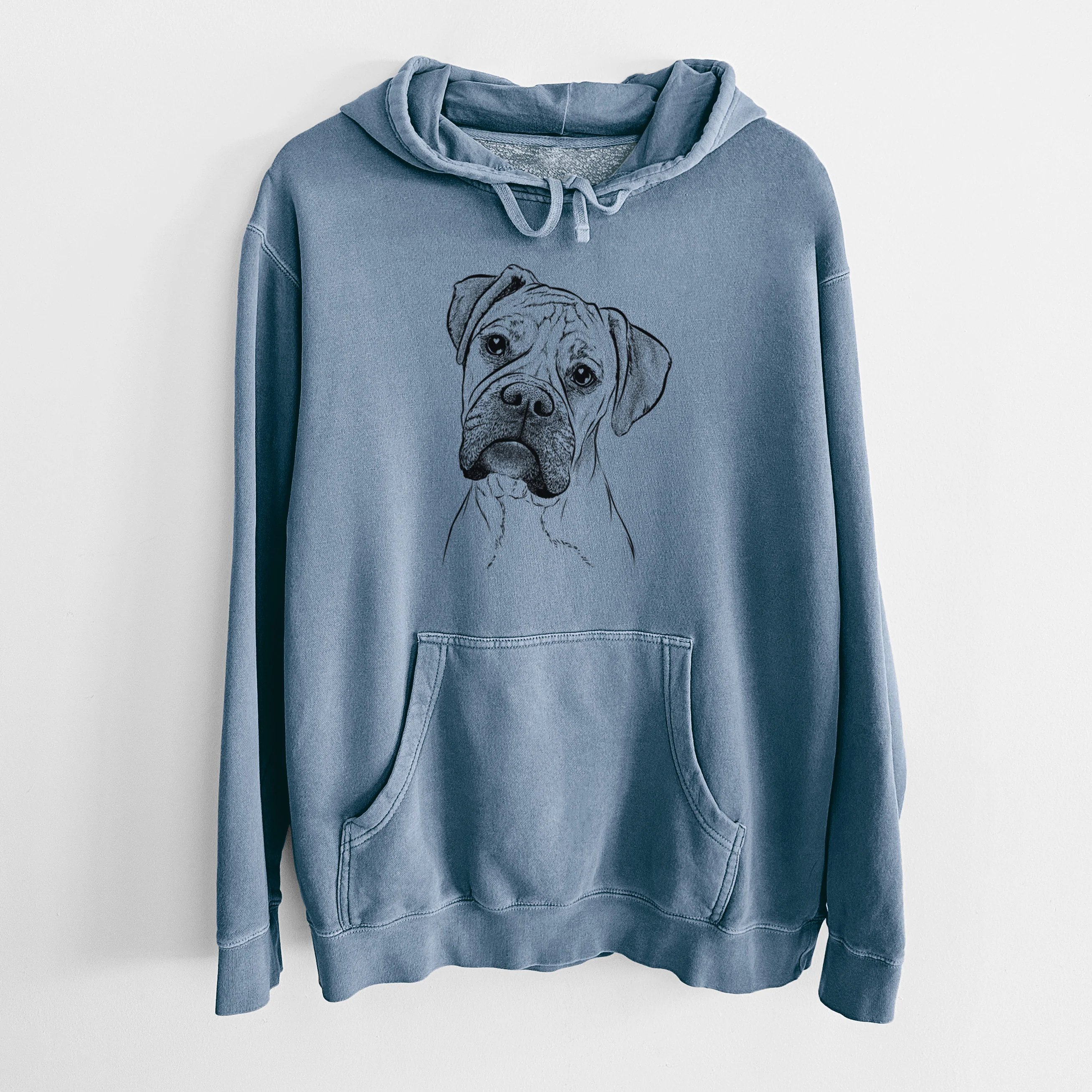 Bare Reuby the Boxer - Unisex Pigment Dyed Hoodie - Image 7