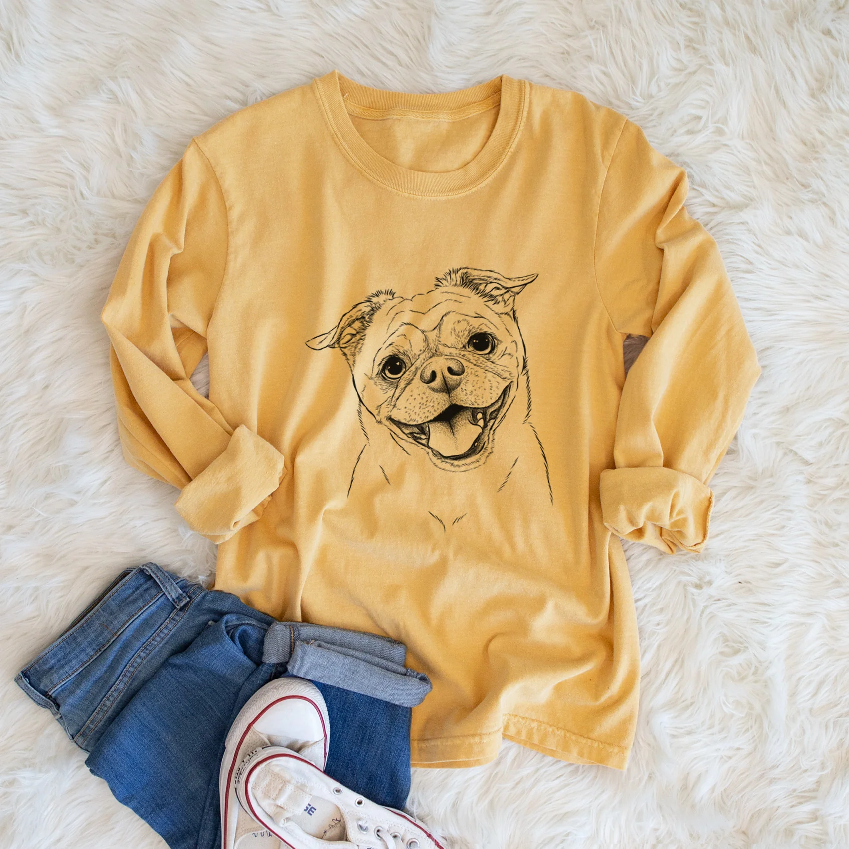 Bare Riley the Chug - Men's Heavyweight 100% Cotton Long Sleeve - Image 6