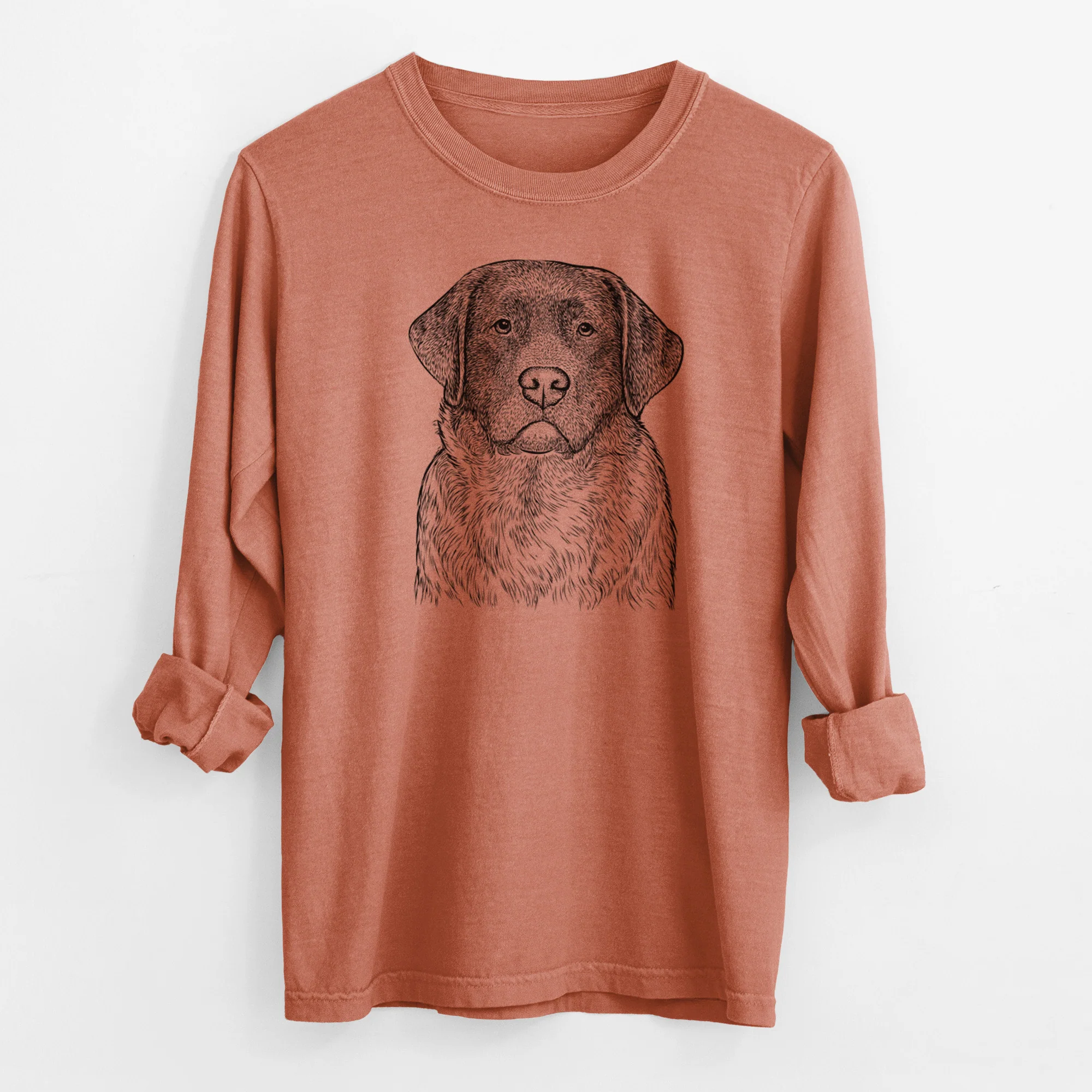 Bare River the English Labrador Retriever - Men's Heavyweight 100% Cotton Long Sleeve - Image 13