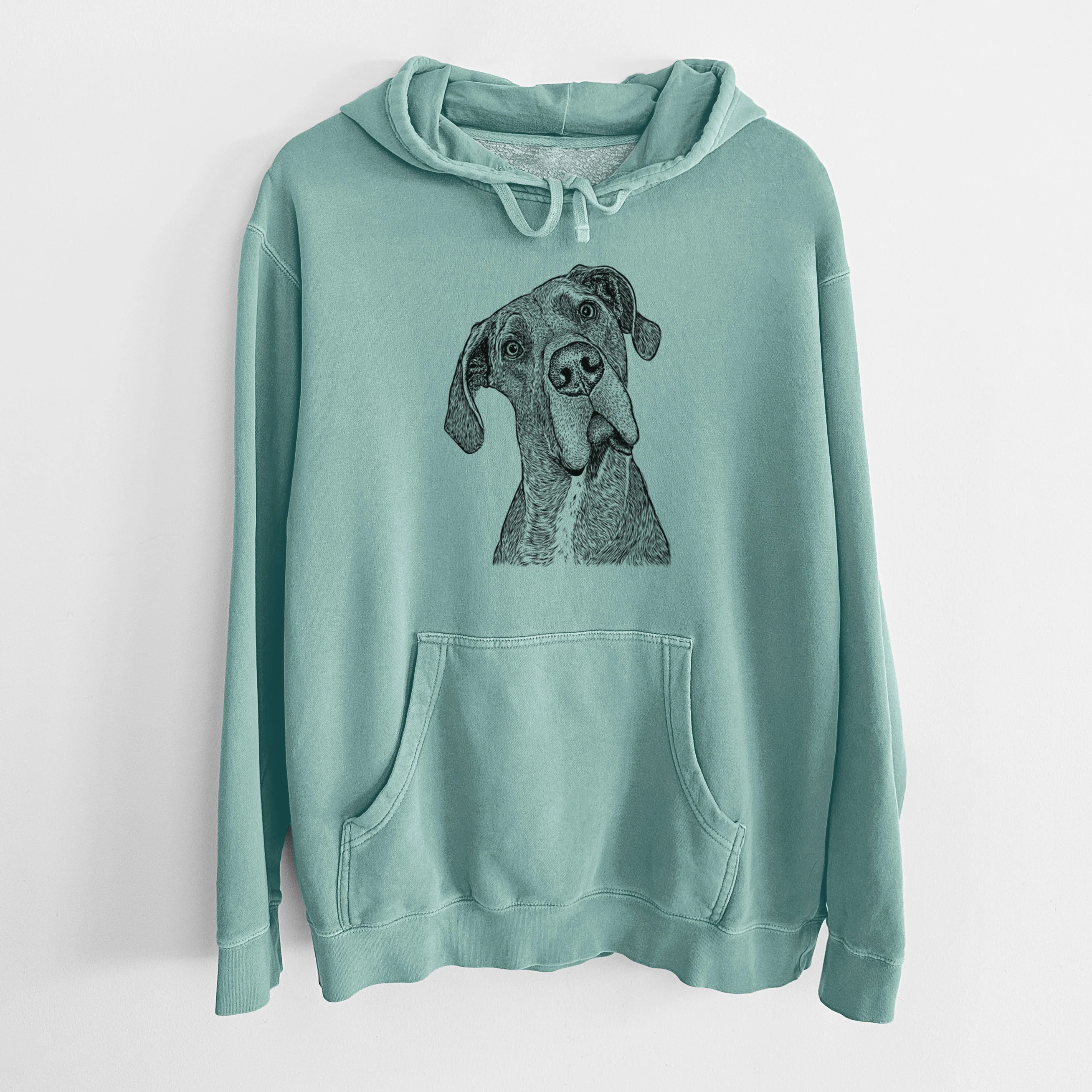 Bare River the Great Dane - Unisex Pigment Dyed Hoodie - Image 10