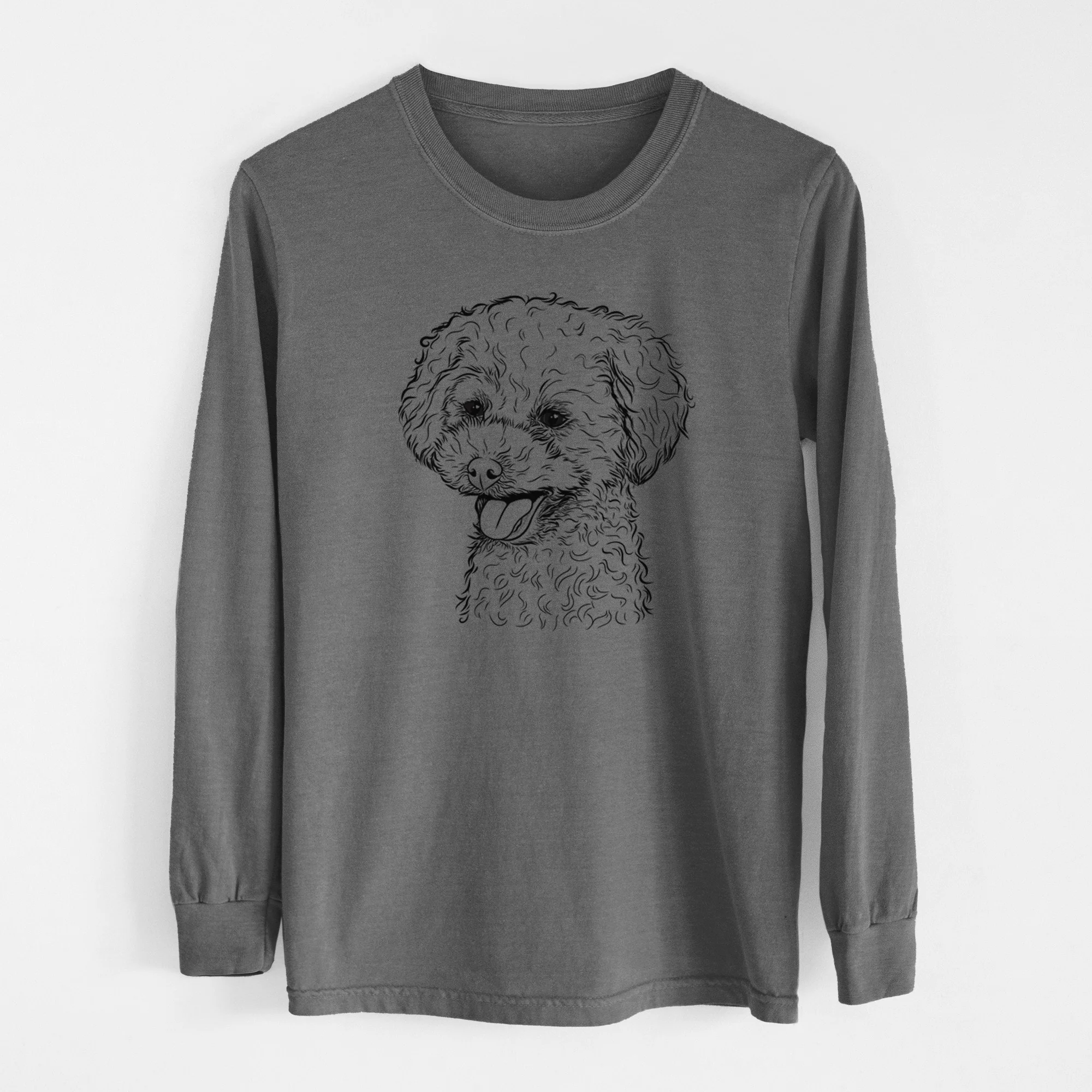 Bare Rocky the Teacup Poodle - Men's Heavyweight 100% Cotton Long Sleeve - Image 14