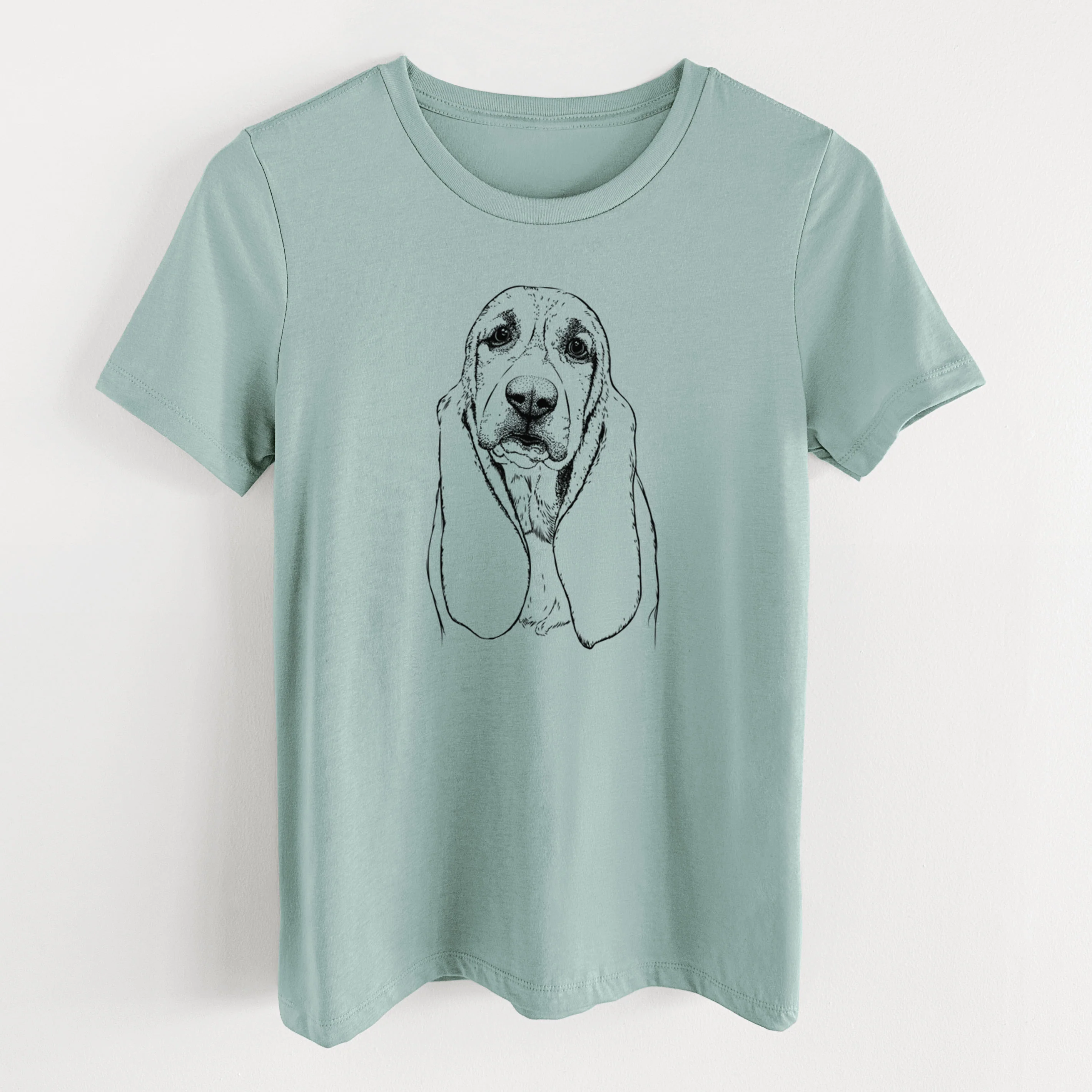 Bare Rolo the Basset Hound - Women's Lightweight Relaxed Fit 100% Cotton Crewneck - Image 10