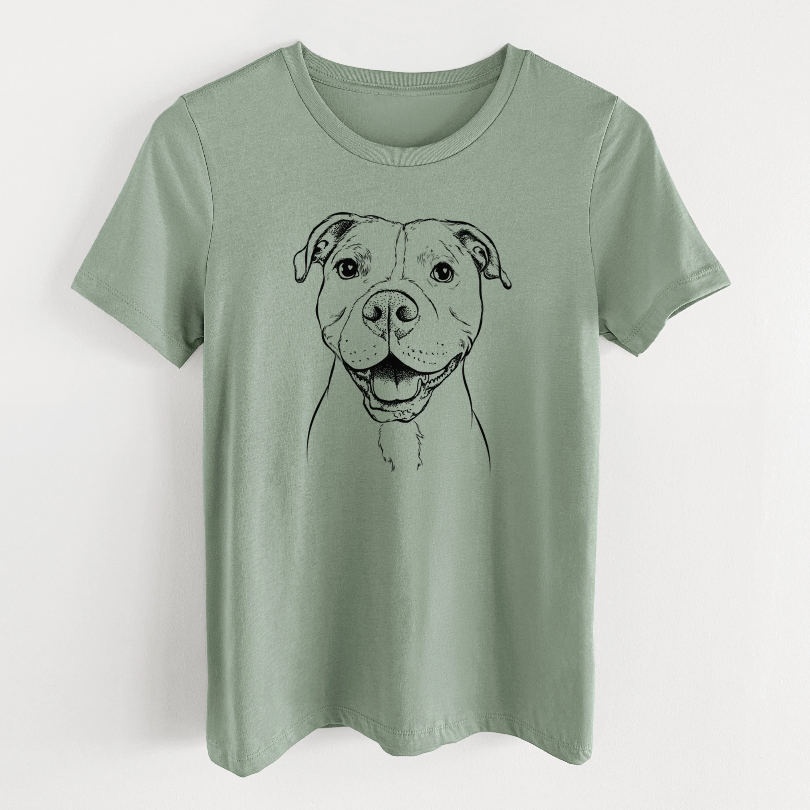 Bare Roscoe the Pitbull - Women's Lightweight Relaxed Fit 100% Cotton Crewneck - Image 11