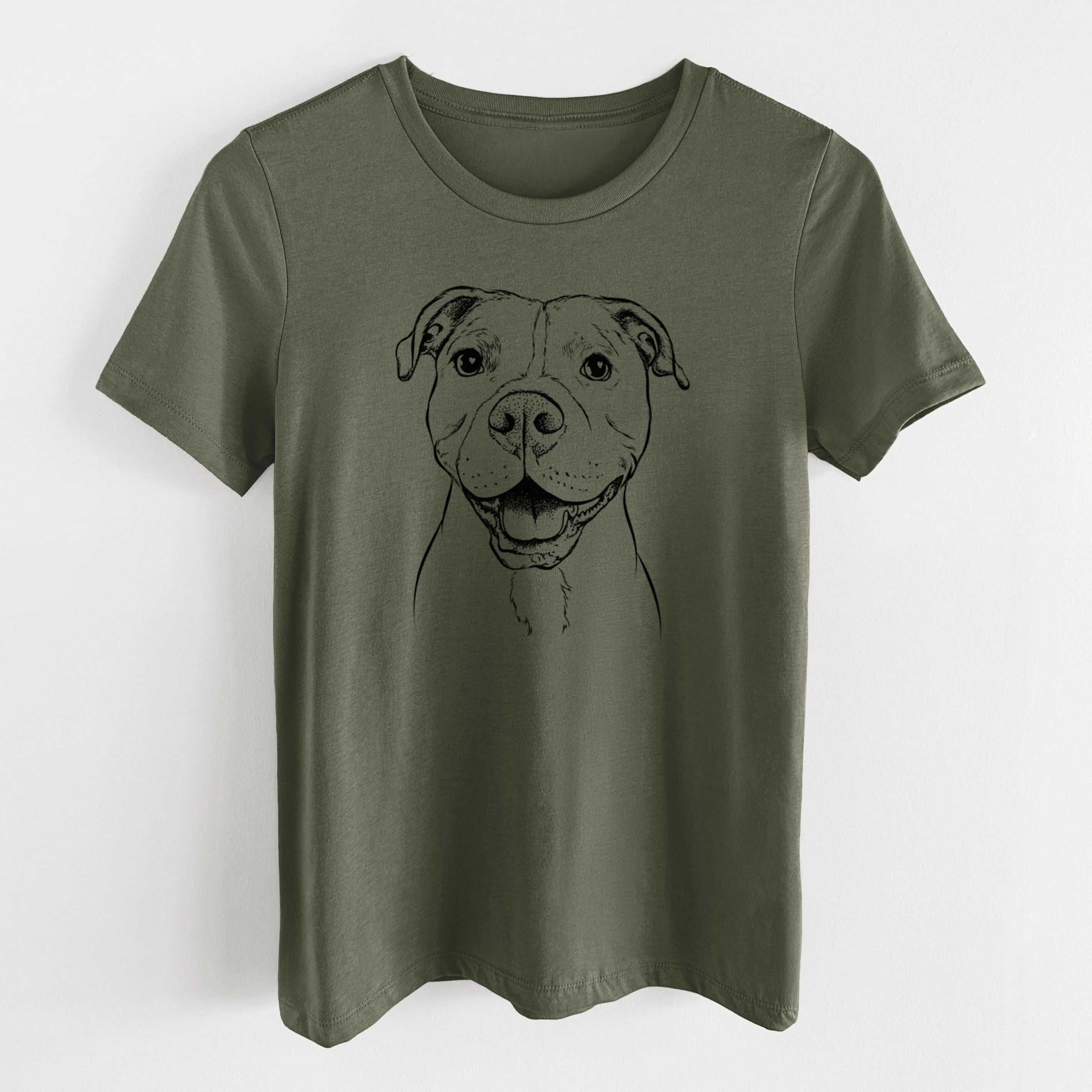 Bare Roscoe the Pitbull - Women's Lightweight Relaxed Fit 100% Cotton Crewneck - Image 12