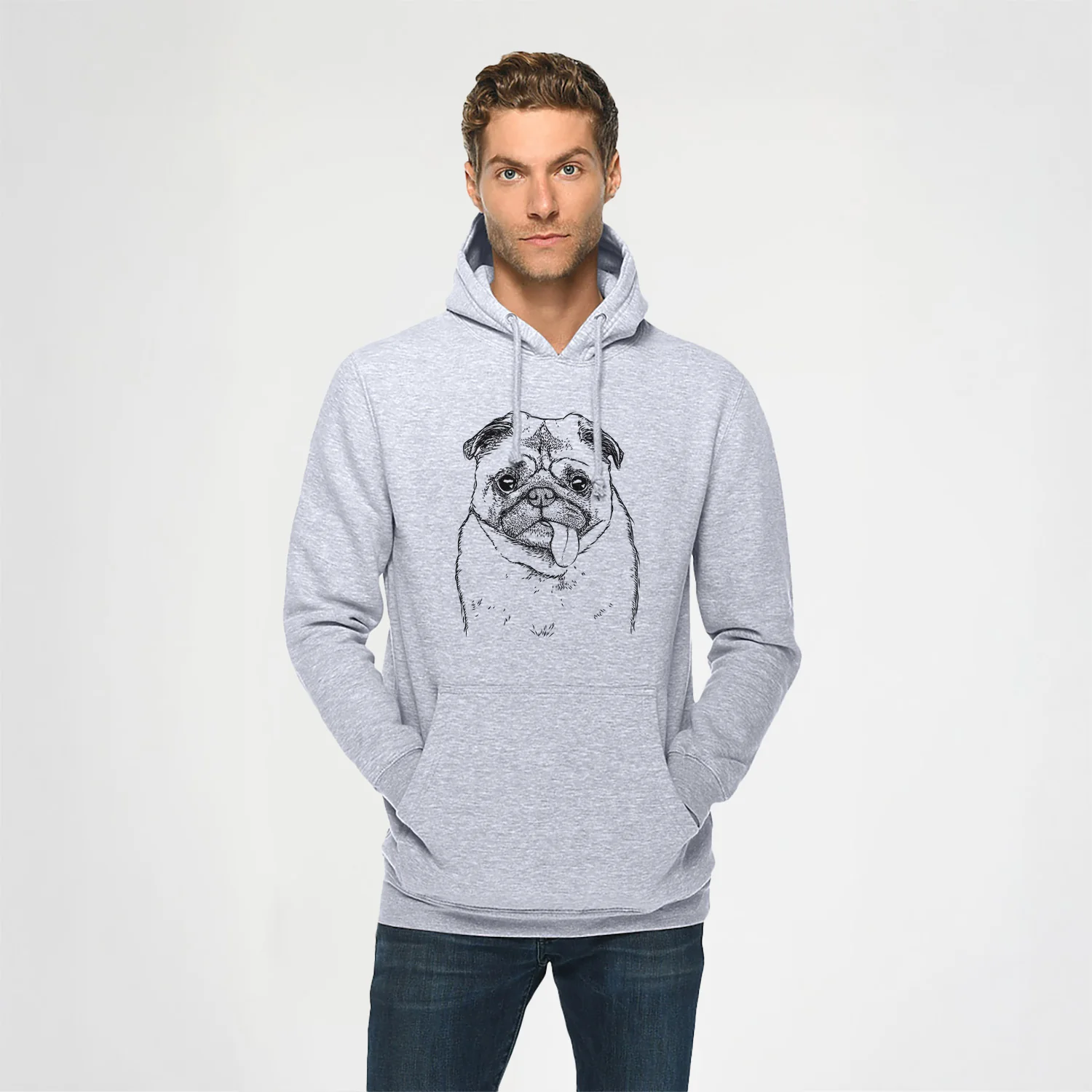 Rosie the Pug- Heavyweight Fleece Hoodie - Image 2