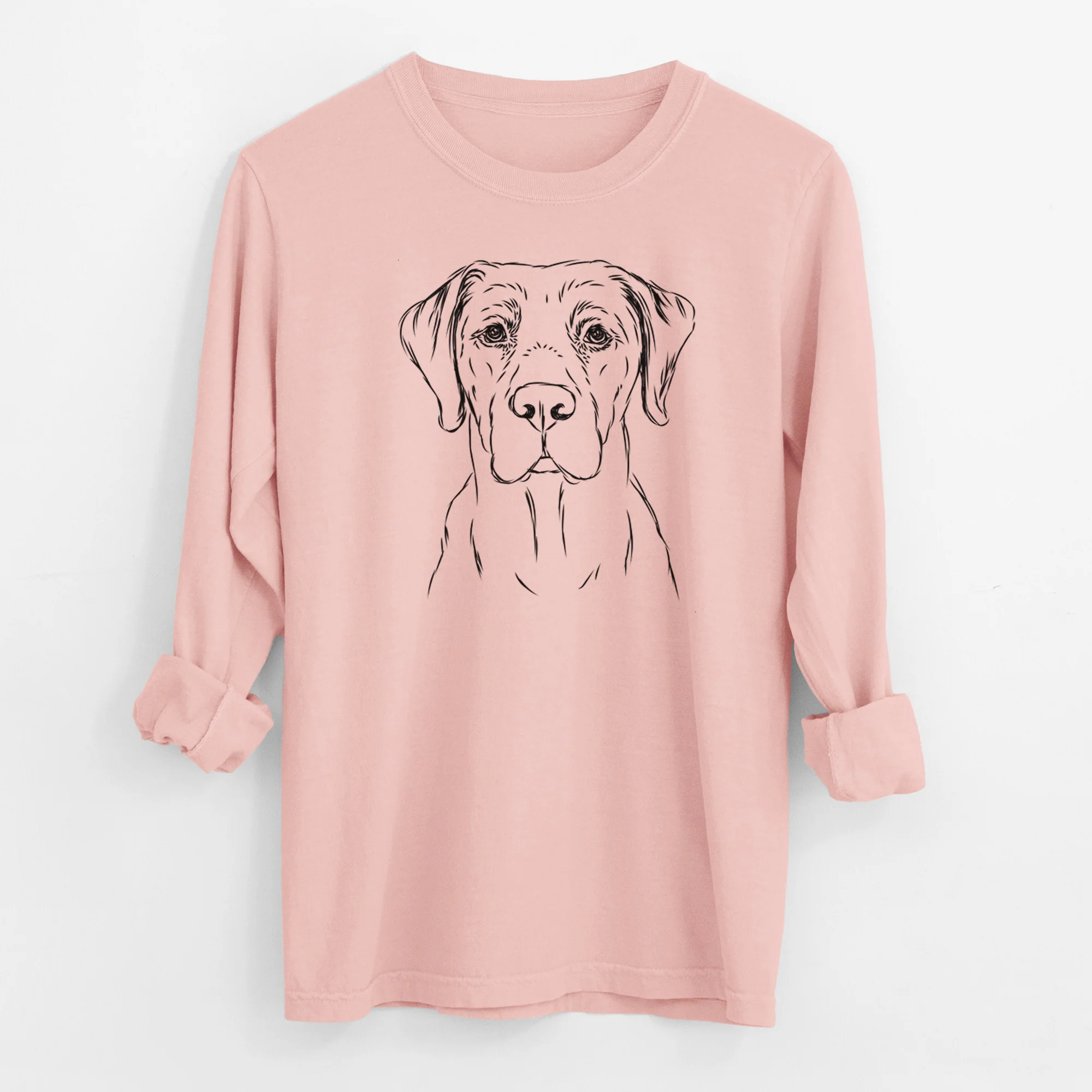 Bare Rowdy the Labrador Retriever - Men's Heavyweight 100% Cotton Long Sleeve - Image 11