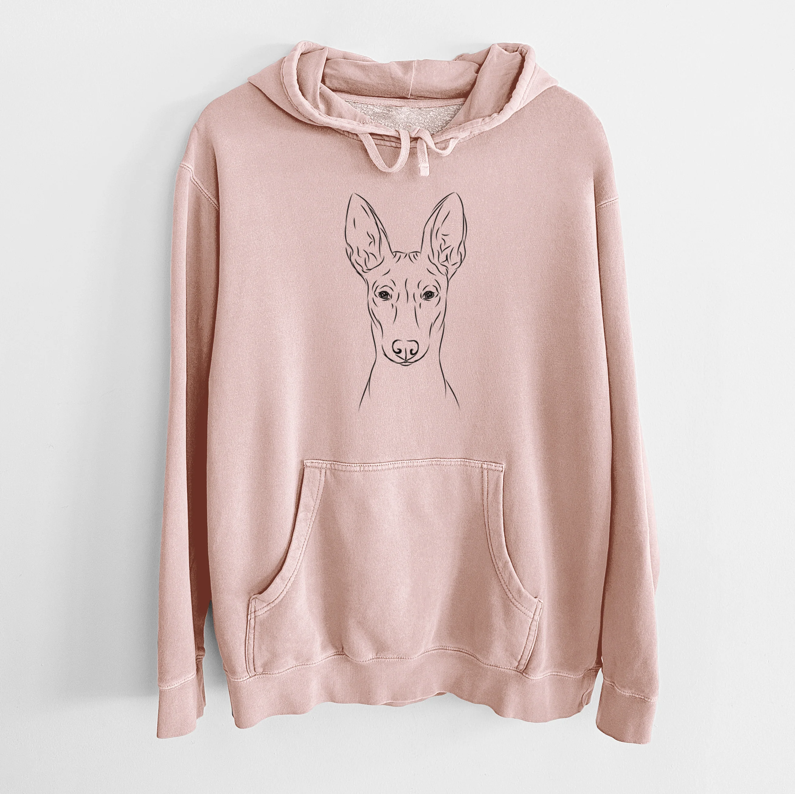 Bare Ruadh the Pharaoh Hound - Unisex Pigment Dyed Hoodie - Image 6