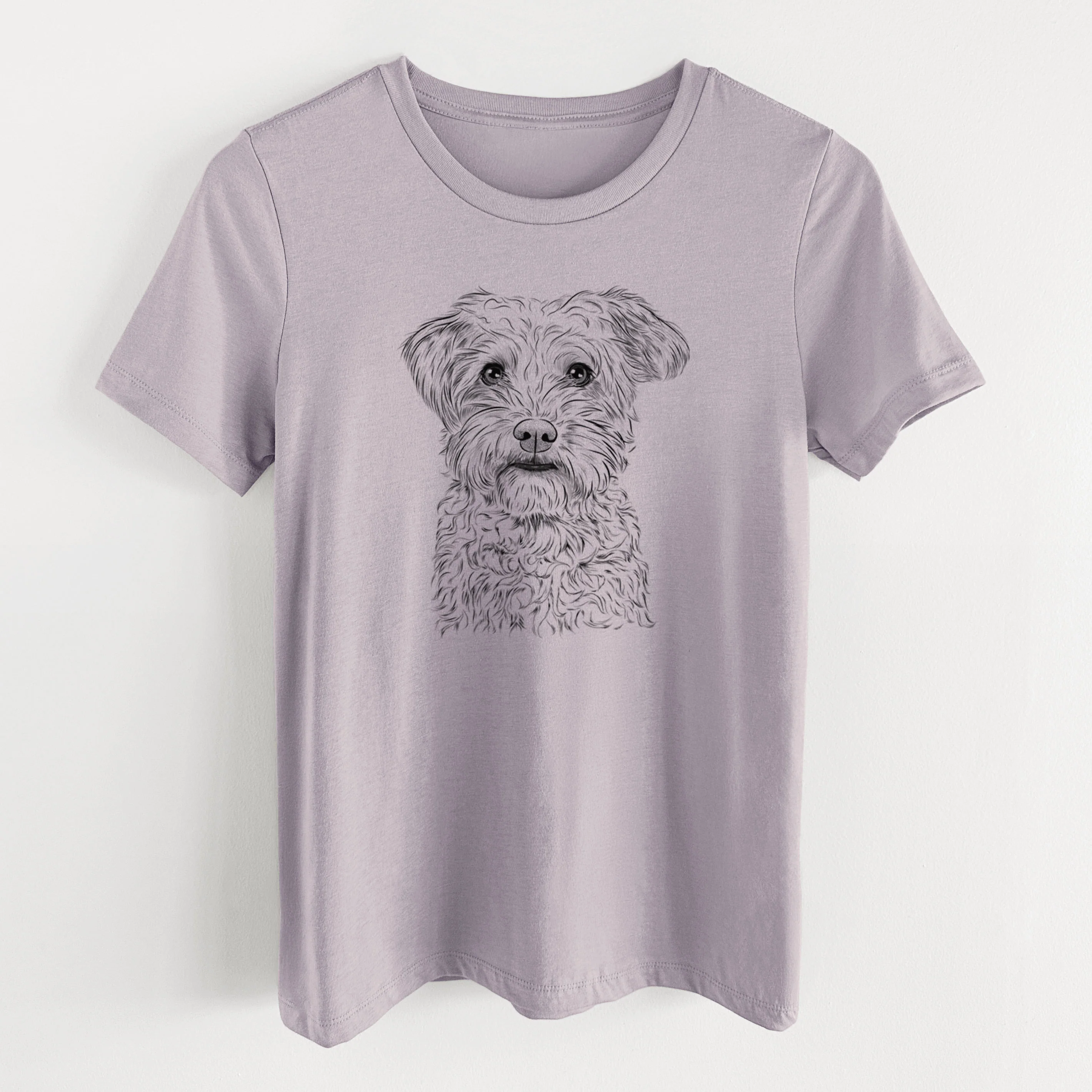 Bare Rudy the Schnoodle - Women's Lightweight Relaxed Fit 100% Cotton Crewneck