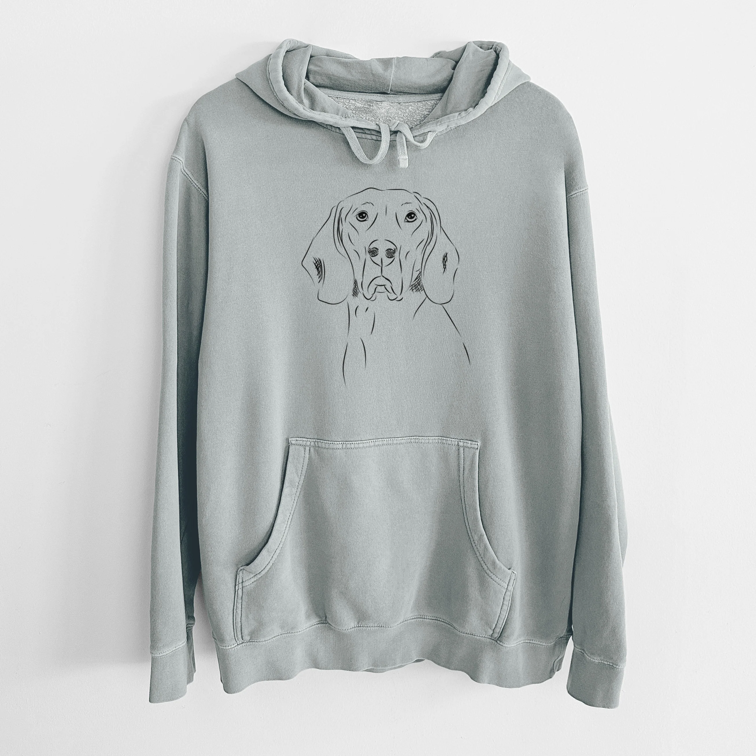 Bare Sagan the Coonhound - Unisex Pigment Dyed Hoodie - Image 8