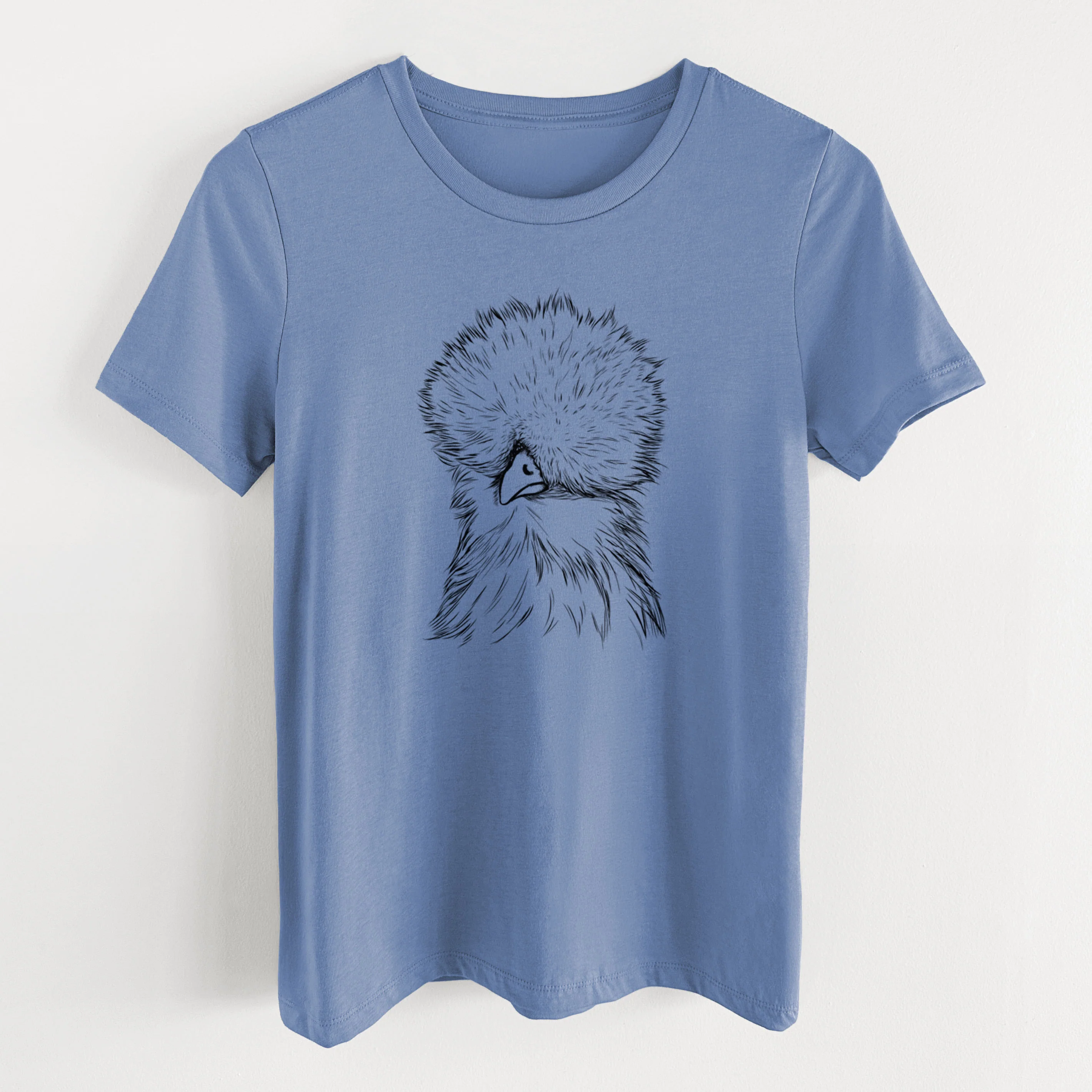 Bare Sally the Silkie Chicken - Women's Lightweight Relaxed Fit 100% Cotton Crewneck - Image 8