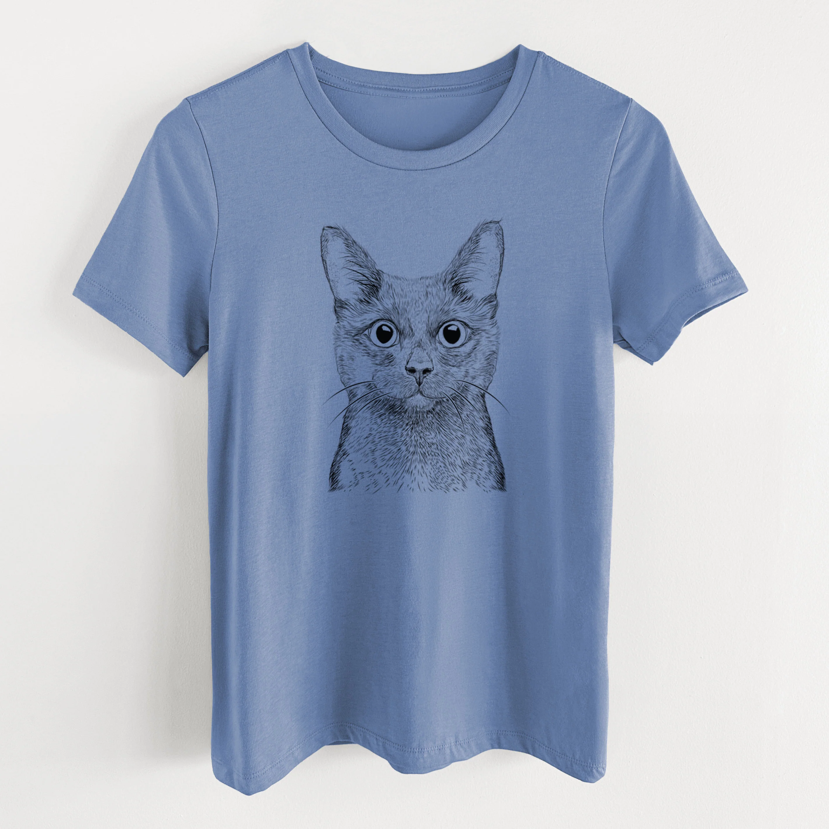 Bare Shadow the Black Cat - Women's Lightweight Relaxed Fit 100% Cotton Crewneck - Image 8