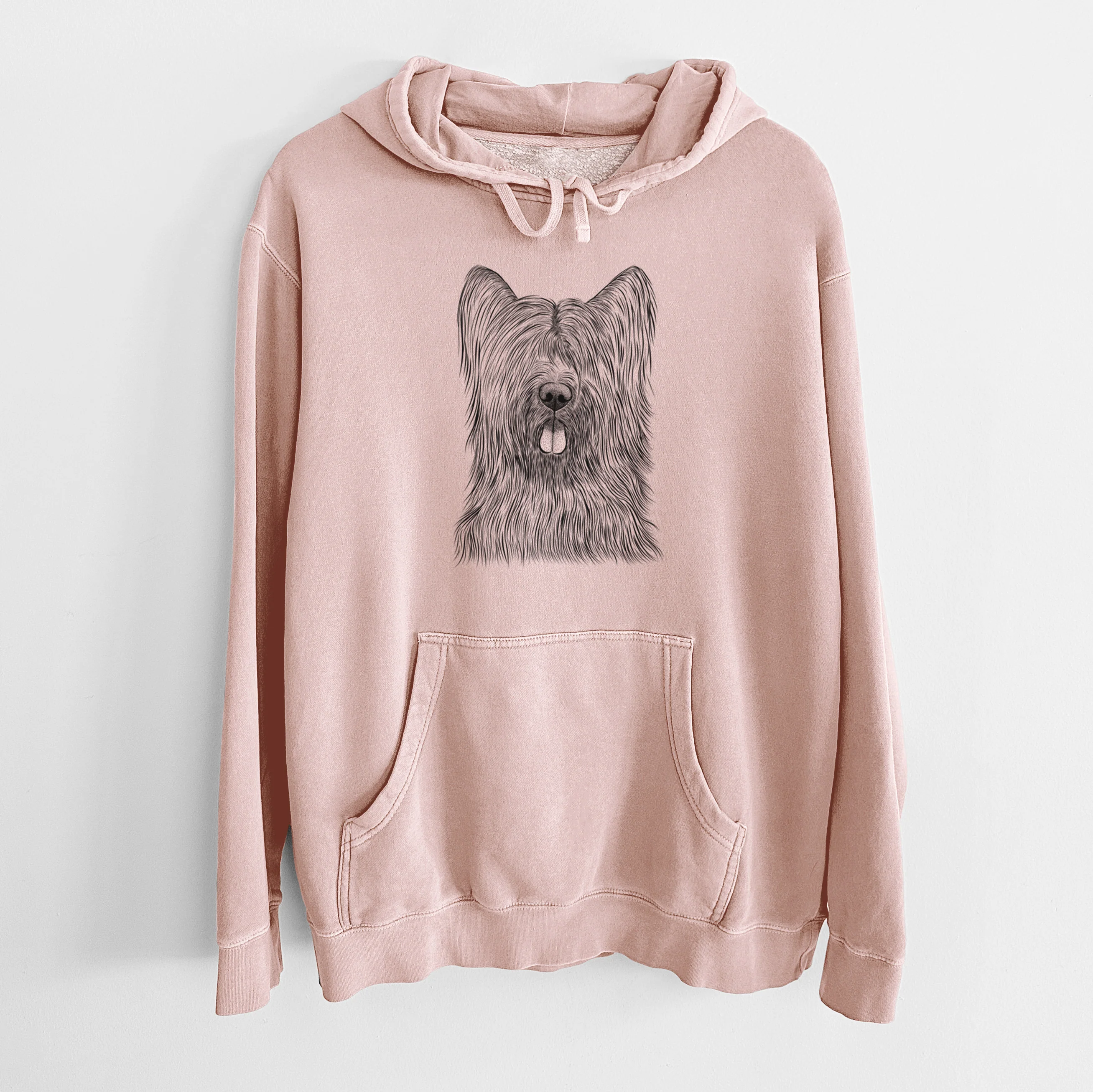 Bare Shay the Briard - Unisex Pigment Dyed Hoodie - Image 6
