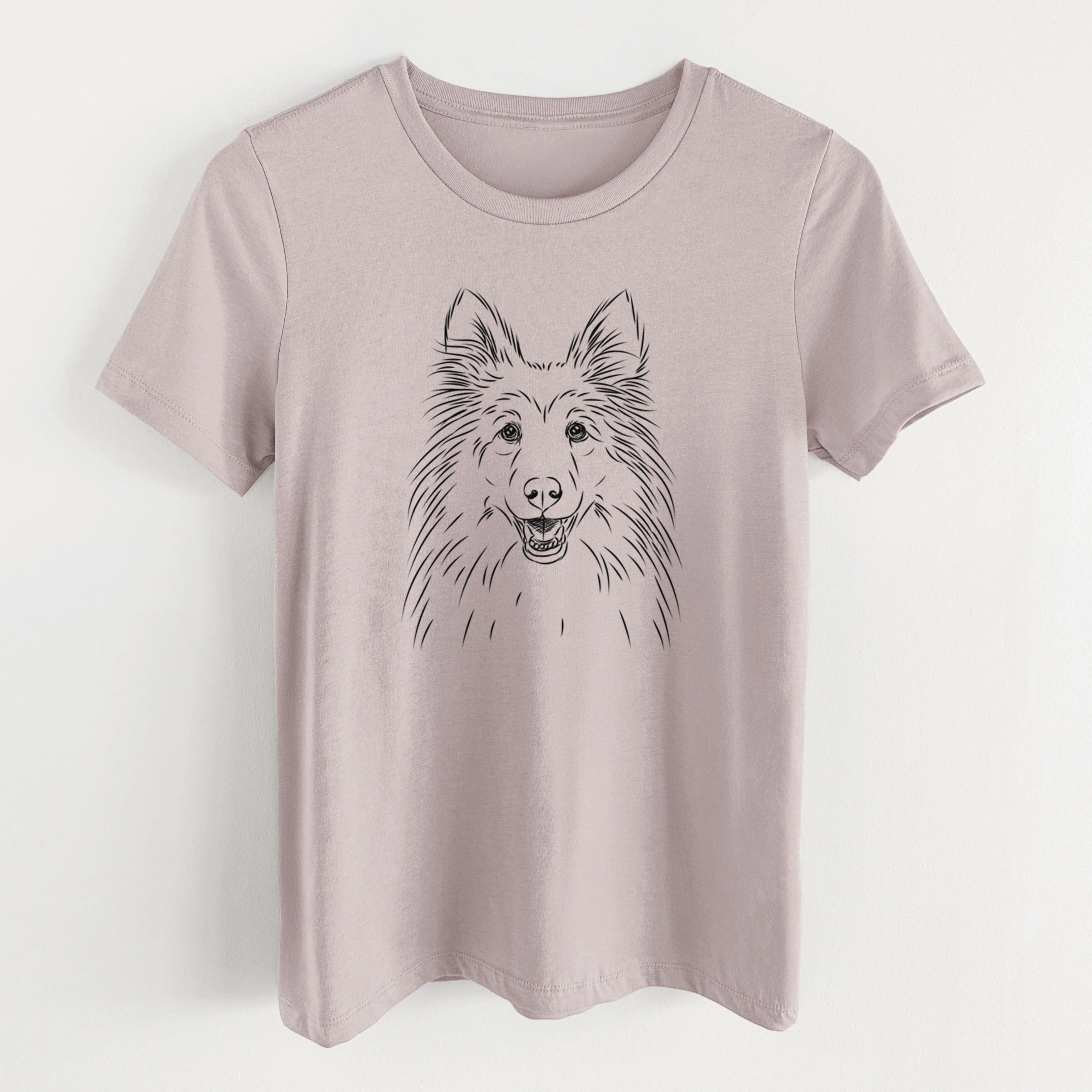 Bare Sheldon the Shetland Sheepdog - Women's Lightweight Relaxed Fit 100% Cotton Crewneck - Image 15