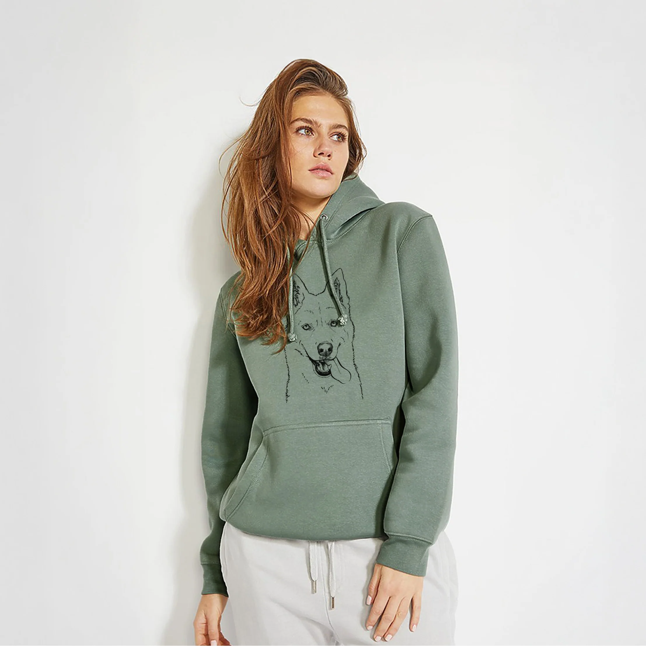 Sinatra the Siberian Husky- Heavyweight Fleece Hoodie - Image 3