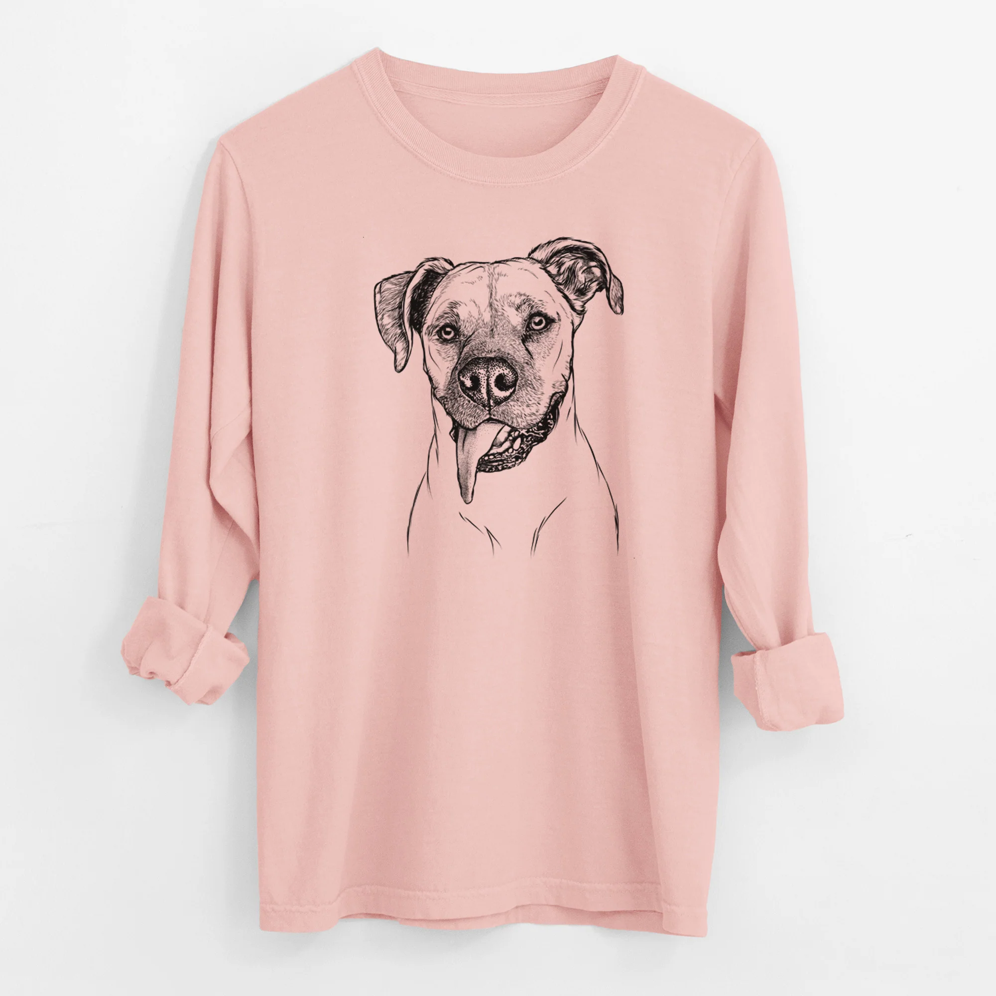 Bare Sir Jake the Boxer - Men's Heavyweight 100% Cotton Long Sleeve - Image 11