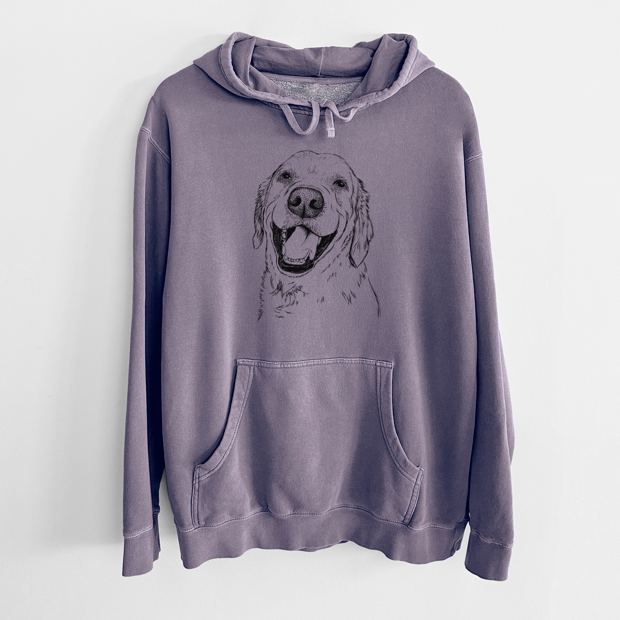 Bare Spanky the Golden Retriever - Unisex Pigment Dyed Hoodie - Image 9