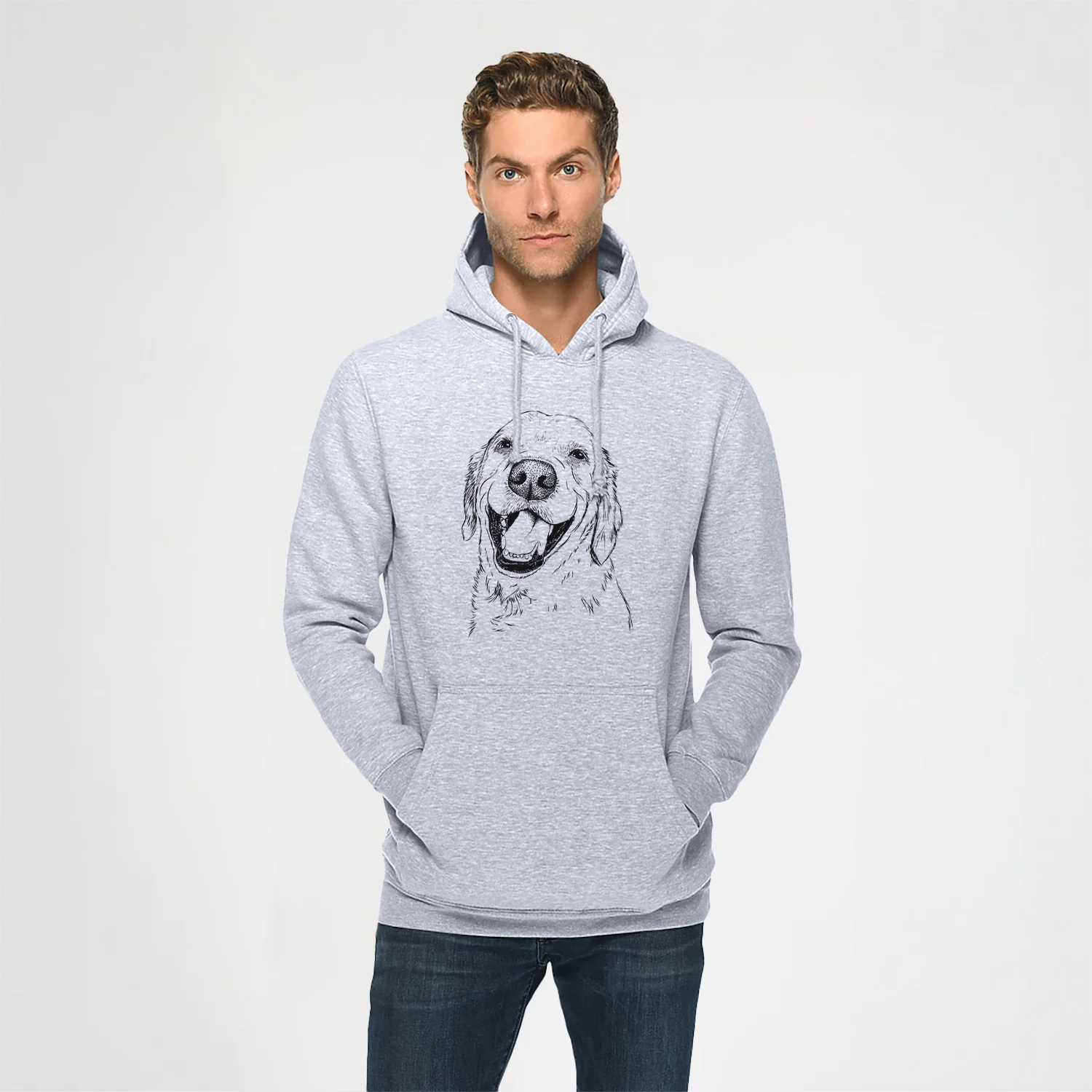 Spanky the Golden Retriever- Heavyweight Fleece Hoodie - Image 2