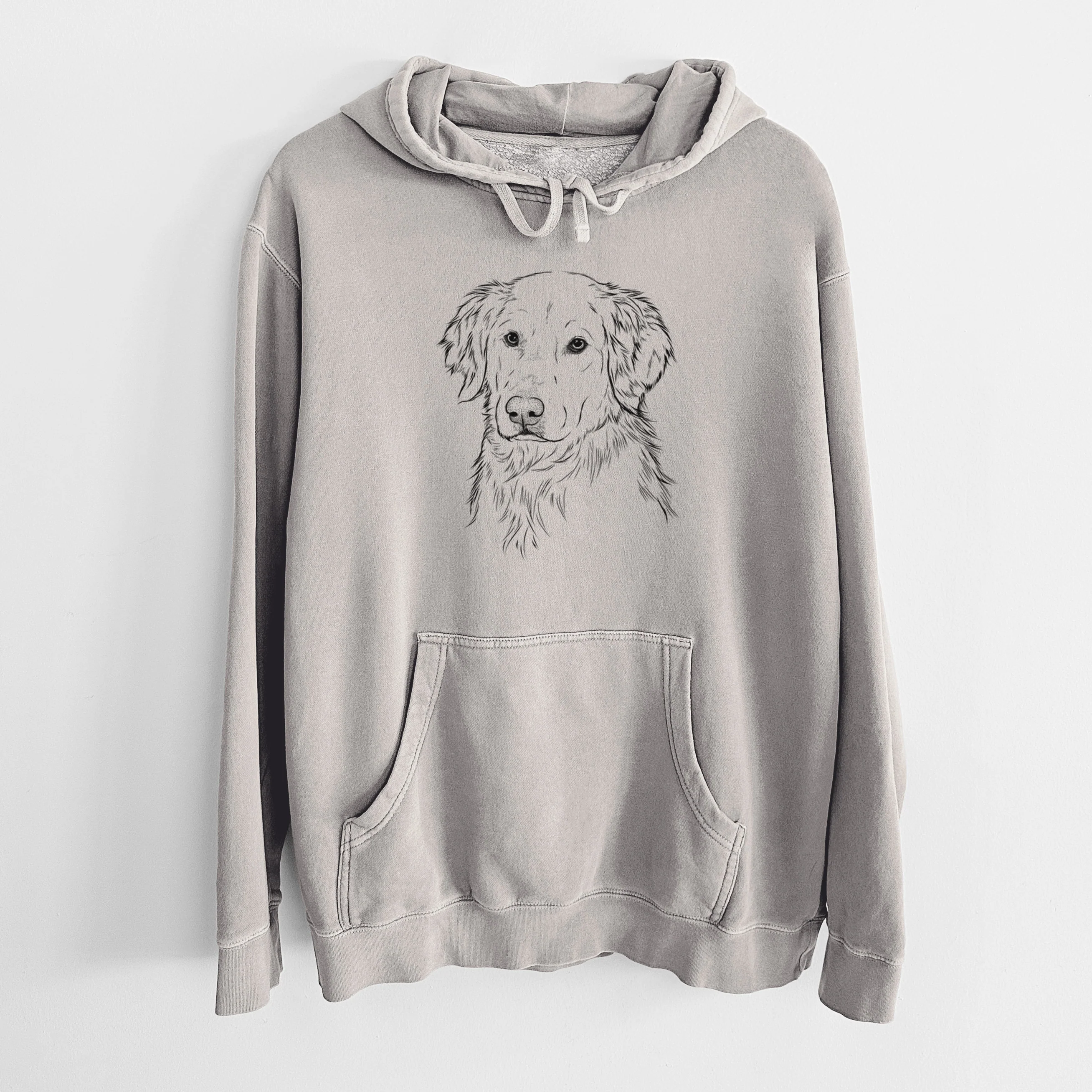 Bare Spencer the Golden Retriever - Unisex Pigment Dyed Hoodie - Image 5