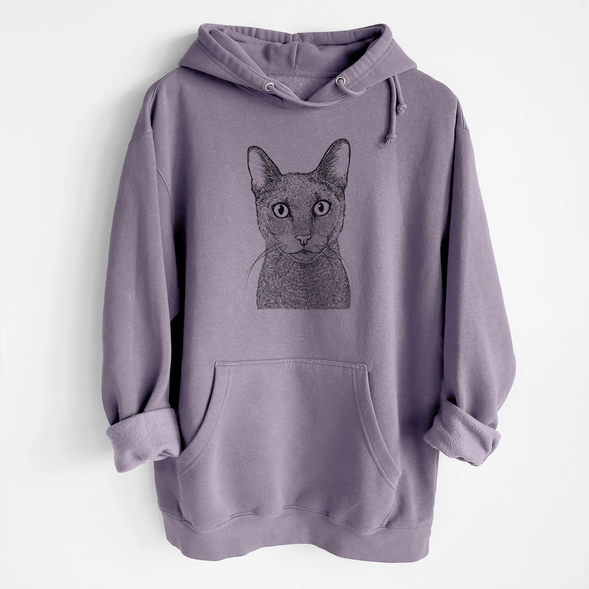 Stanley the Russian Blue Cat- Heavyweight Fleece Hoodie - Image 8