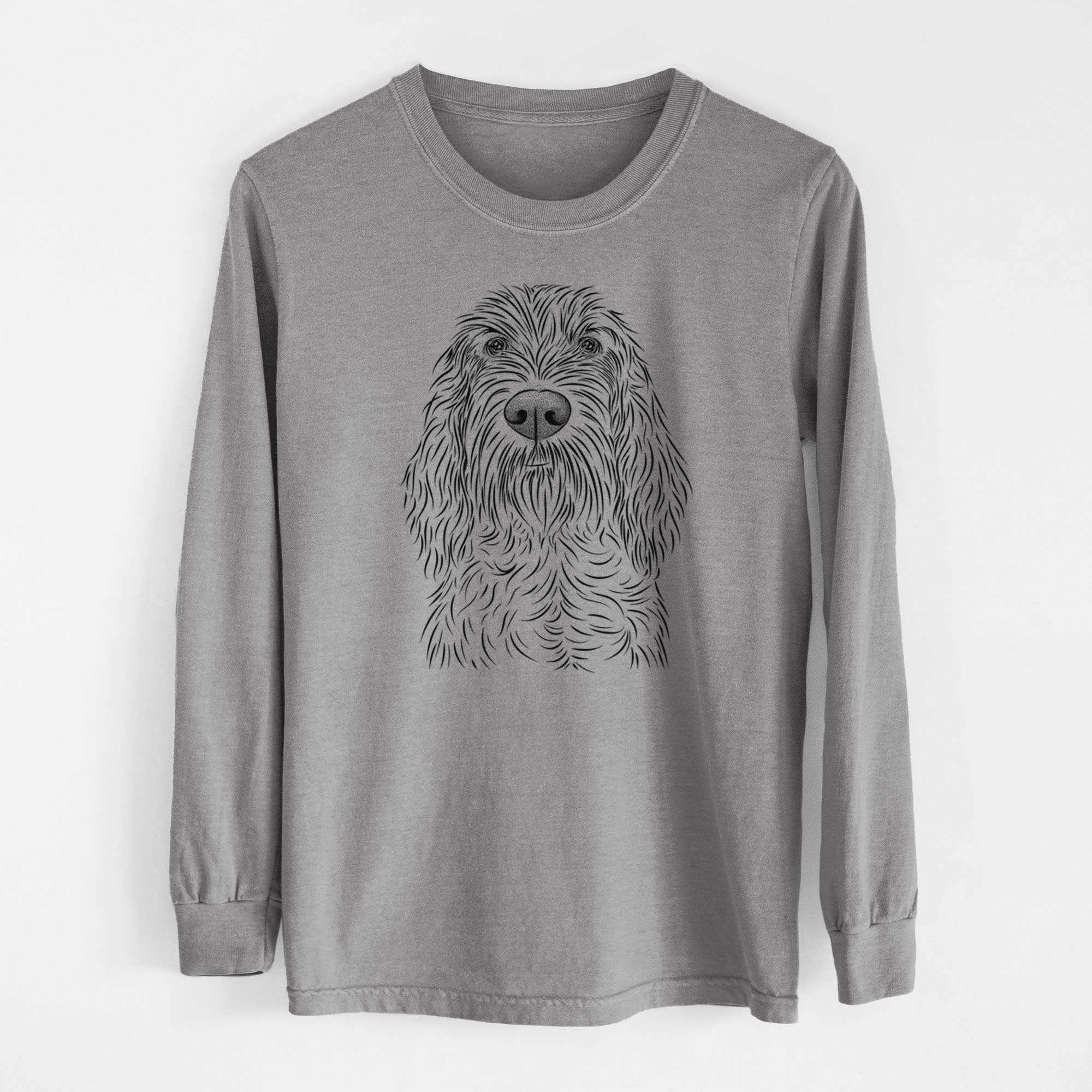 Bare Stefano the Spinone Italiano - Men's Heavyweight 100% Cotton Long Sleeve - Image 7