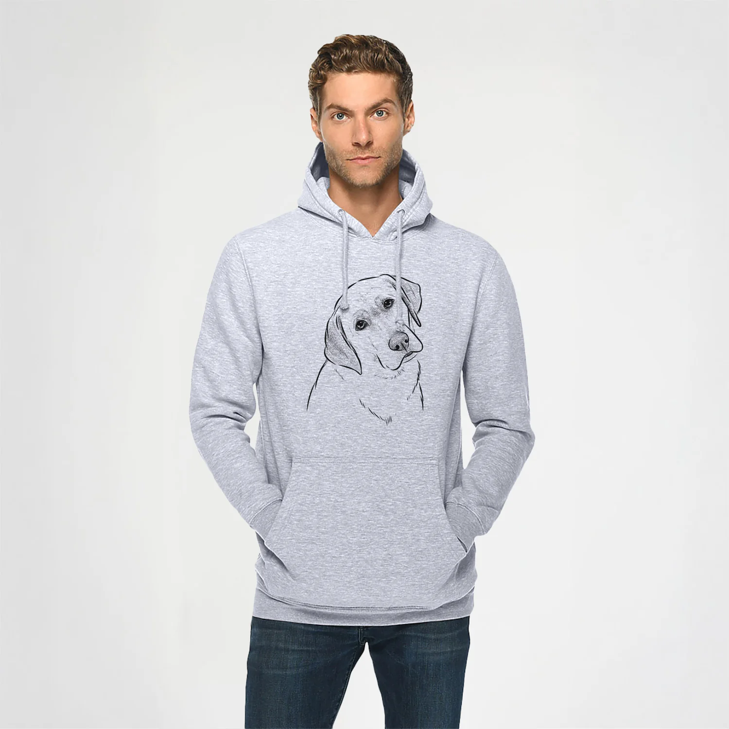 Stella the Yellow Lab- Heavyweight Fleece Hoodie - Image 2