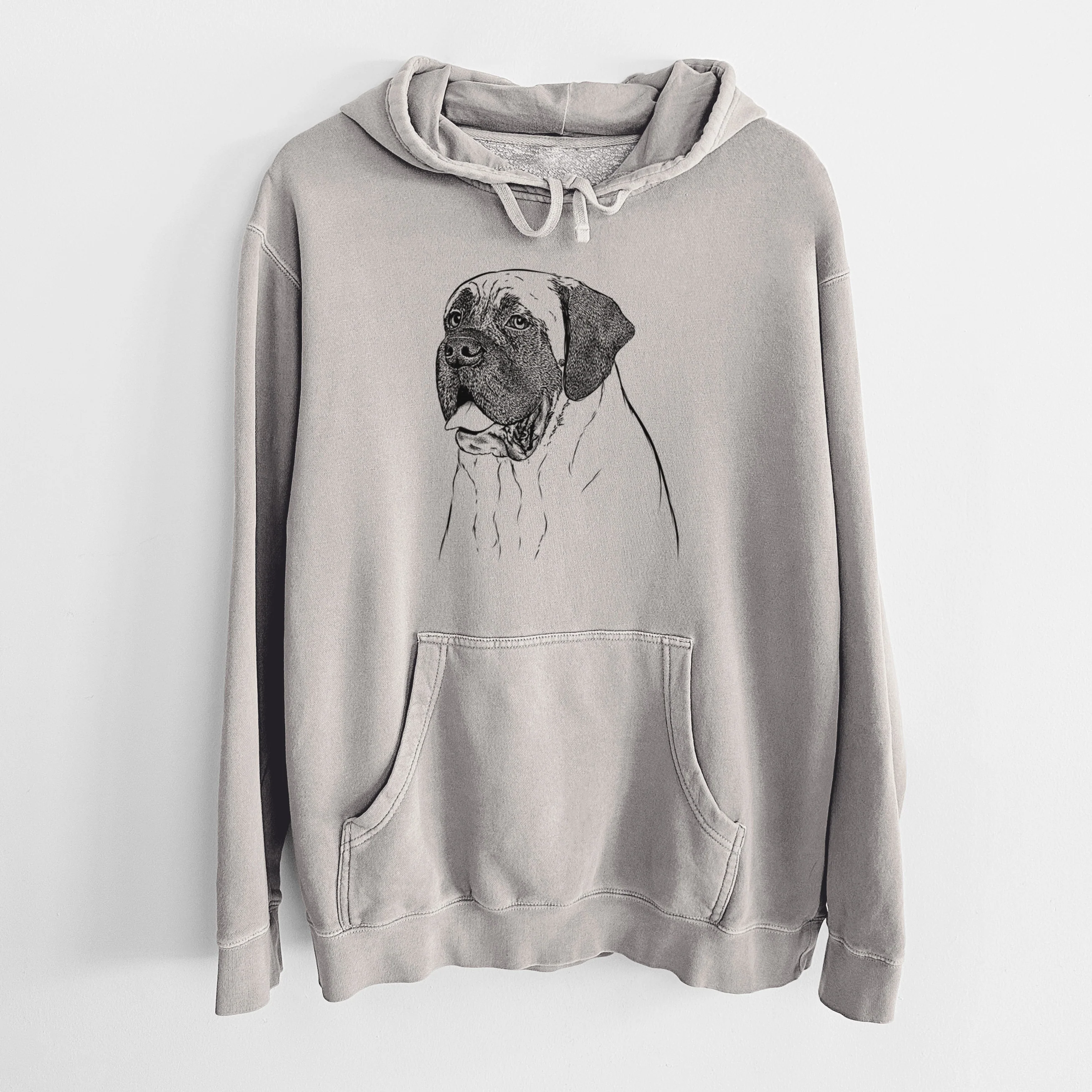 Bare Sterling the English Mastiff - Unisex Pigment Dyed Hoodie - Image 5
