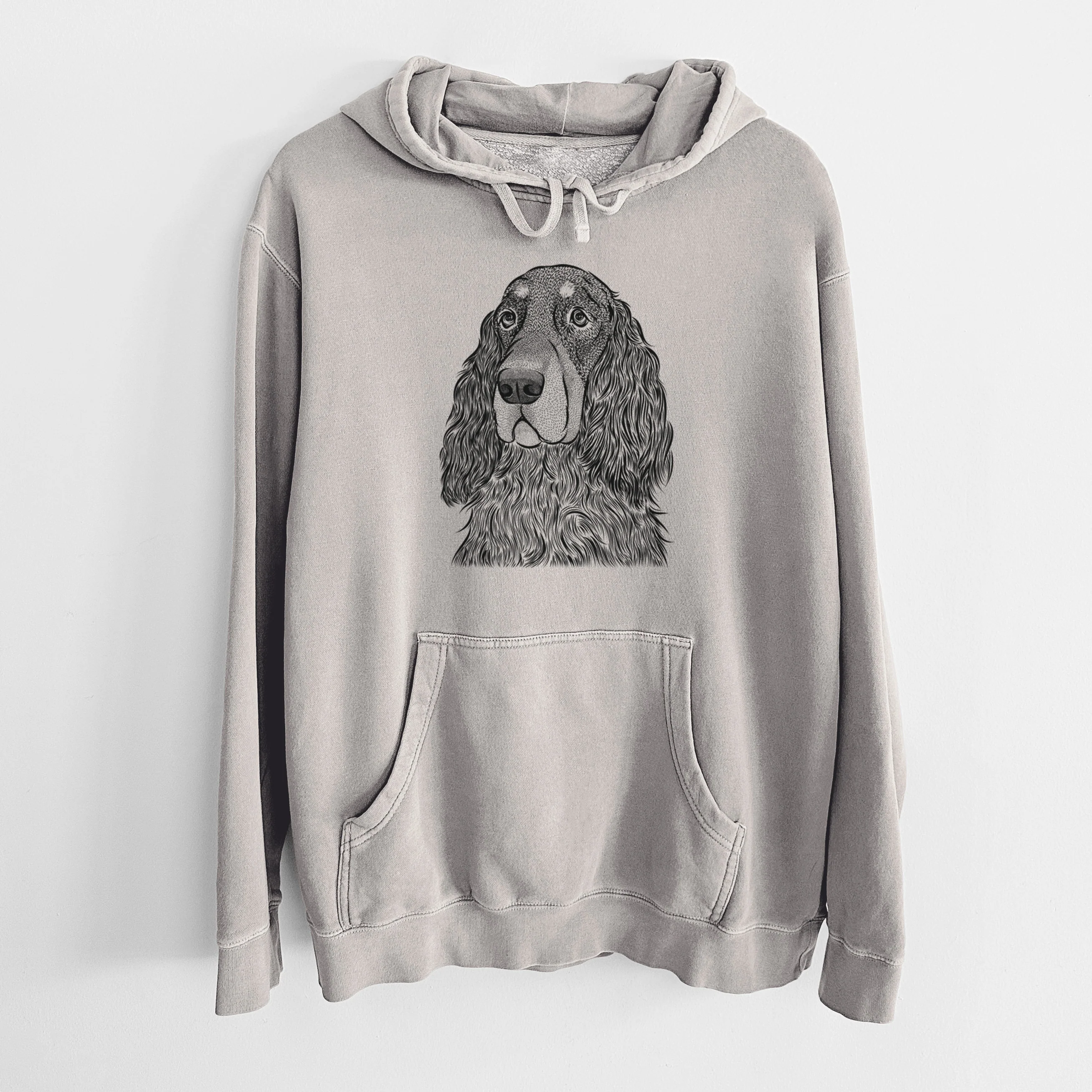 Bare Stormy the Gordon Setter - Unisex Pigment Dyed Hoodie - Image 5