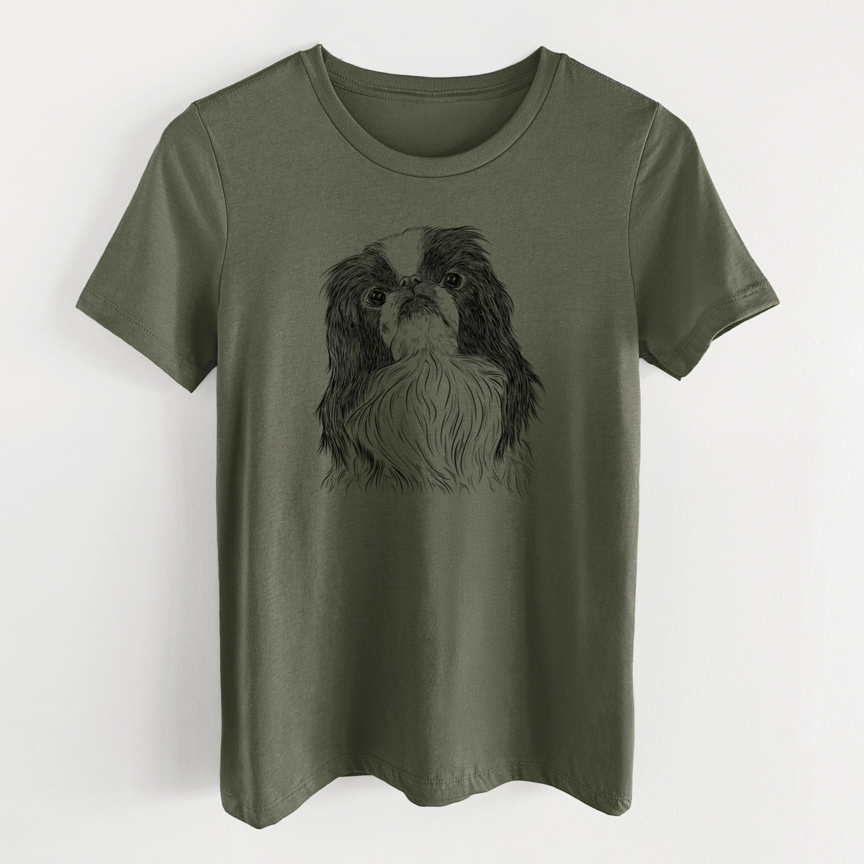 Bare Suki the Japanese Chin - Women's Lightweight Relaxed Fit 100% Cotton Crewneck - Image 12