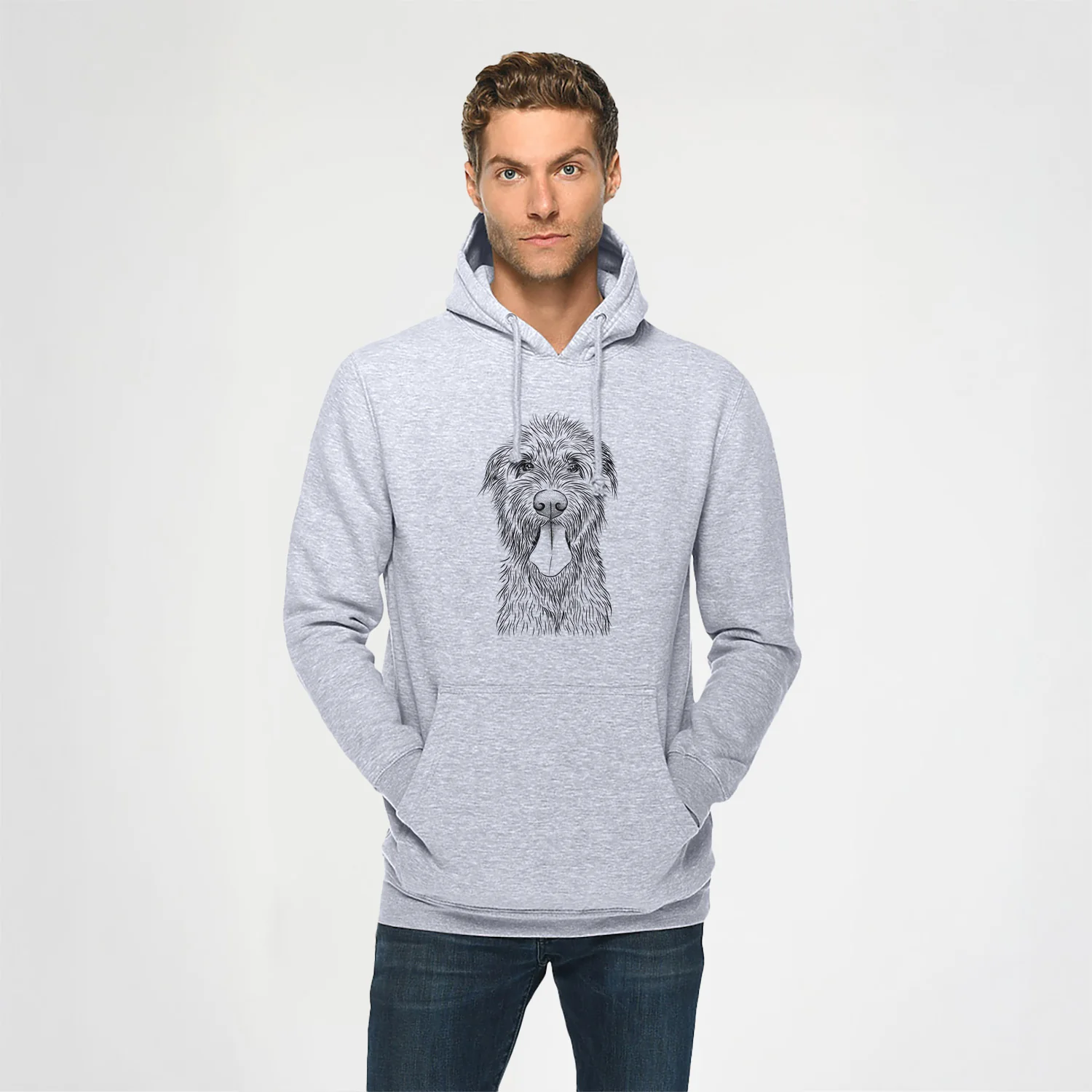 Sullivan the Irish Wolfhound- Heavyweight Fleece Hoodie - Image 2