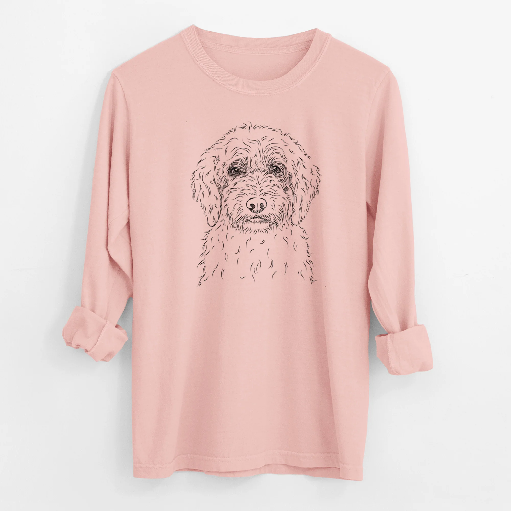 Bare Teddy the Labradoodle - Men's Heavyweight 100% Cotton Long Sleeve - Image 11
