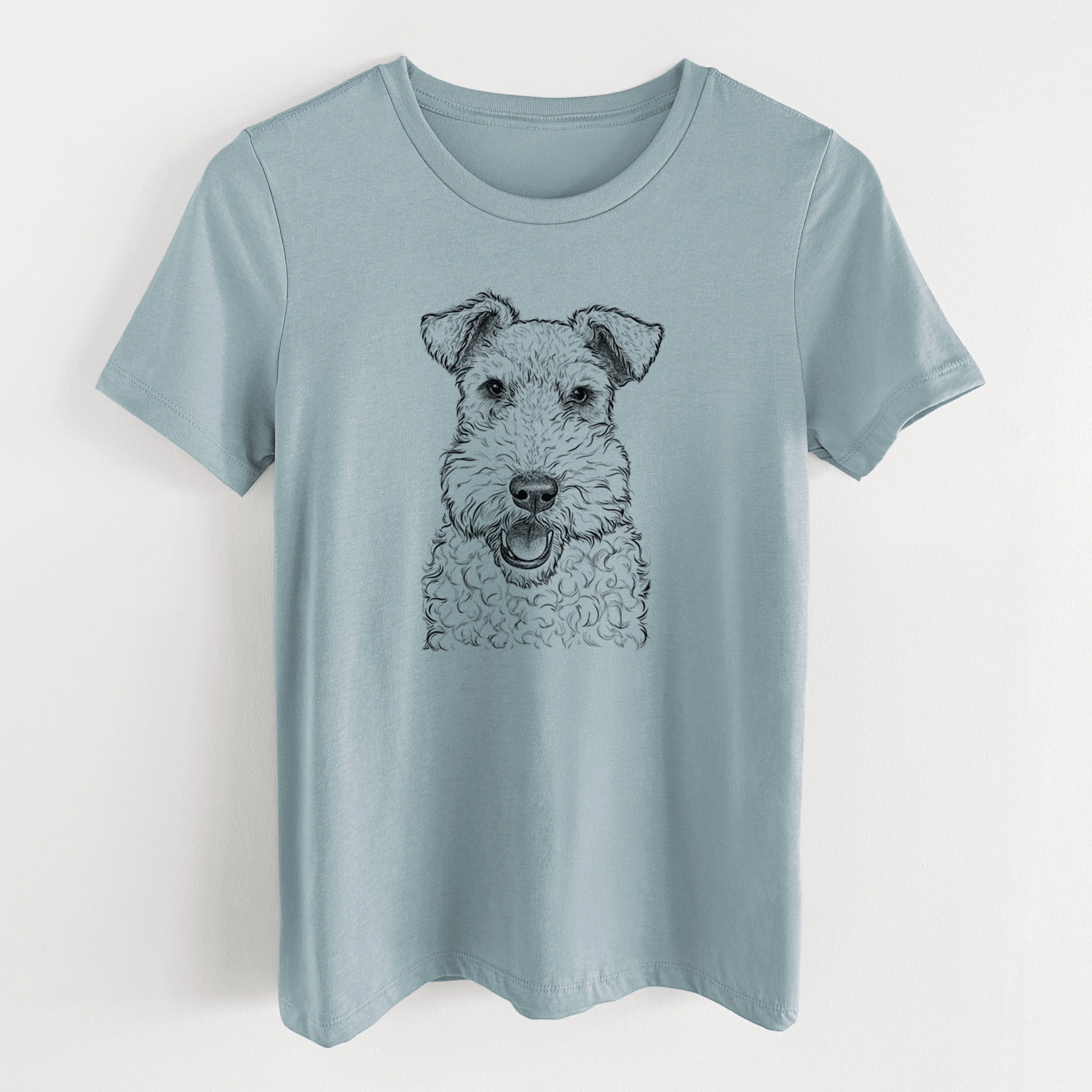 Bare Ted the Wire Fox Terrier - Women's Lightweight Relaxed Fit 100% Cotton Crewneck - Image 9