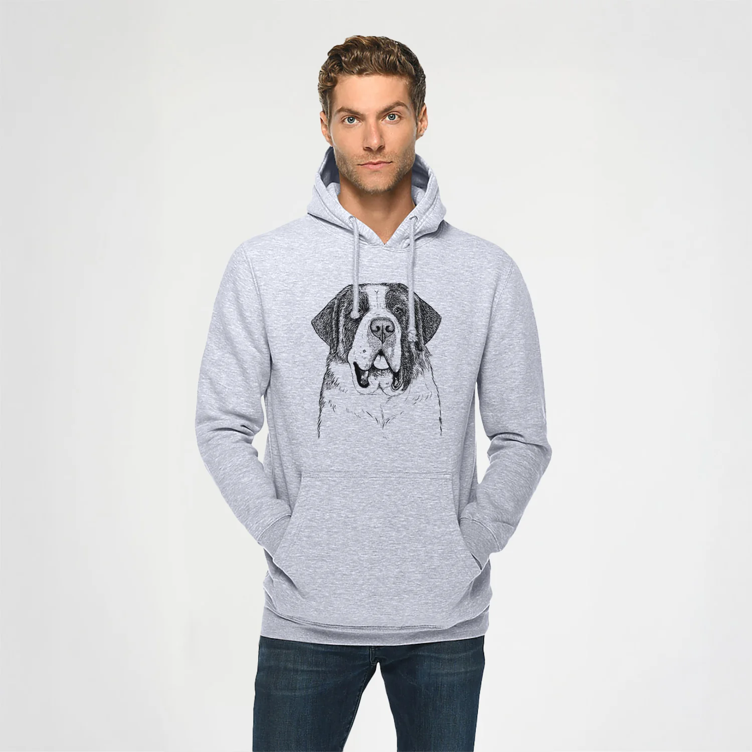 Thor the Saint Bernard- Heavyweight Fleece Hoodie - Image 2