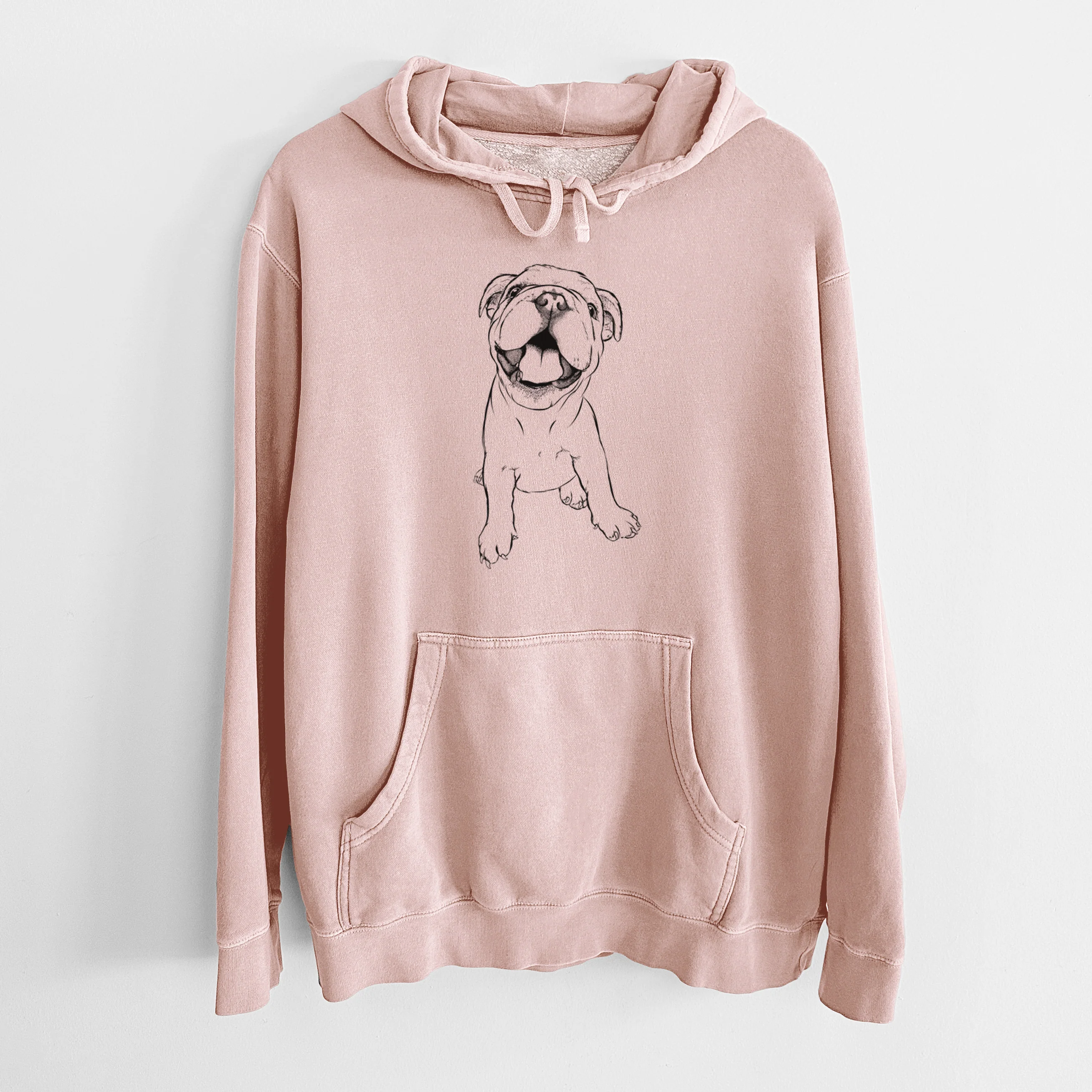 Bare Tyke the English Bulldog - Unisex Pigment Dyed Hoodie - Image 6