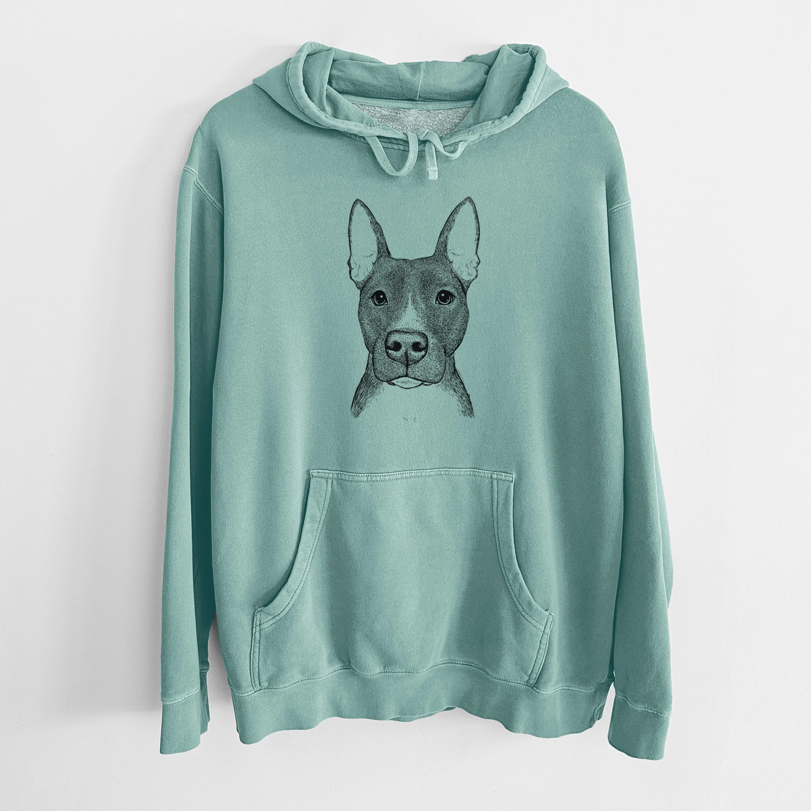 Bare Violet the Pitbull - Unisex Pigment Dyed Hoodie - Image 10