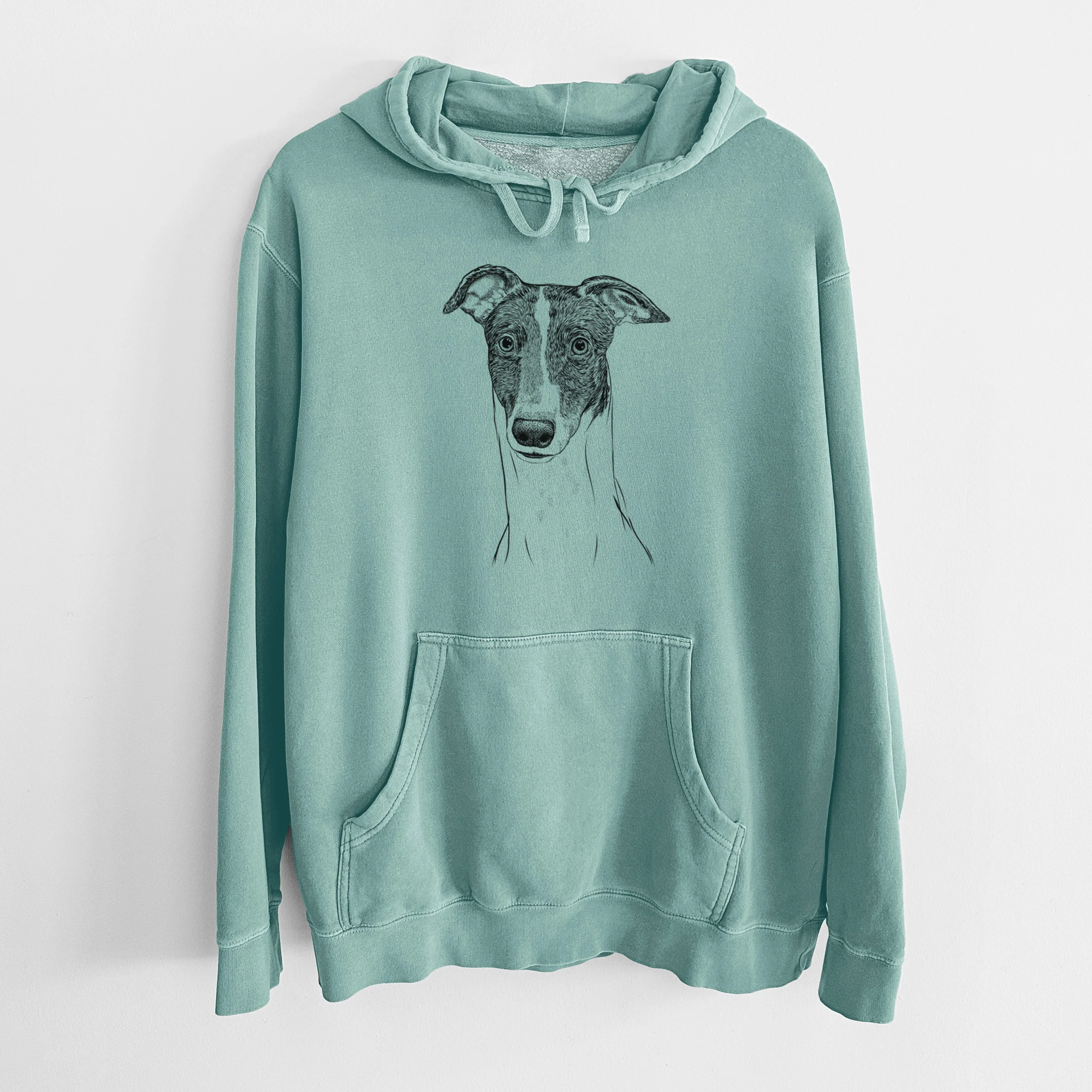 Bare Vyncent the Greyhound - Unisex Pigment Dyed Hoodie - Image 10