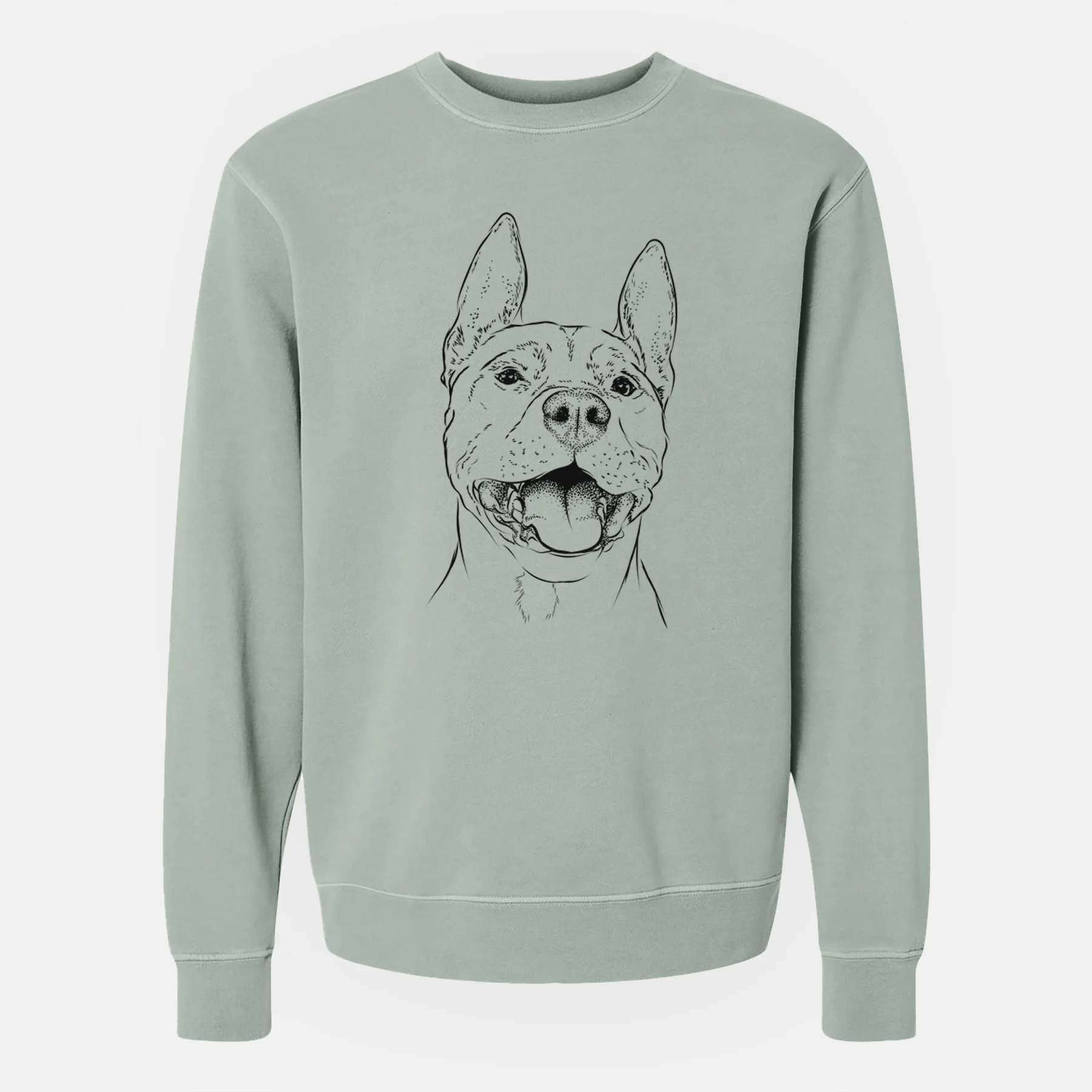 Bare Wally the Pitbull - Unisex Pigment Dyed Crew Sweatshirt - Image 5