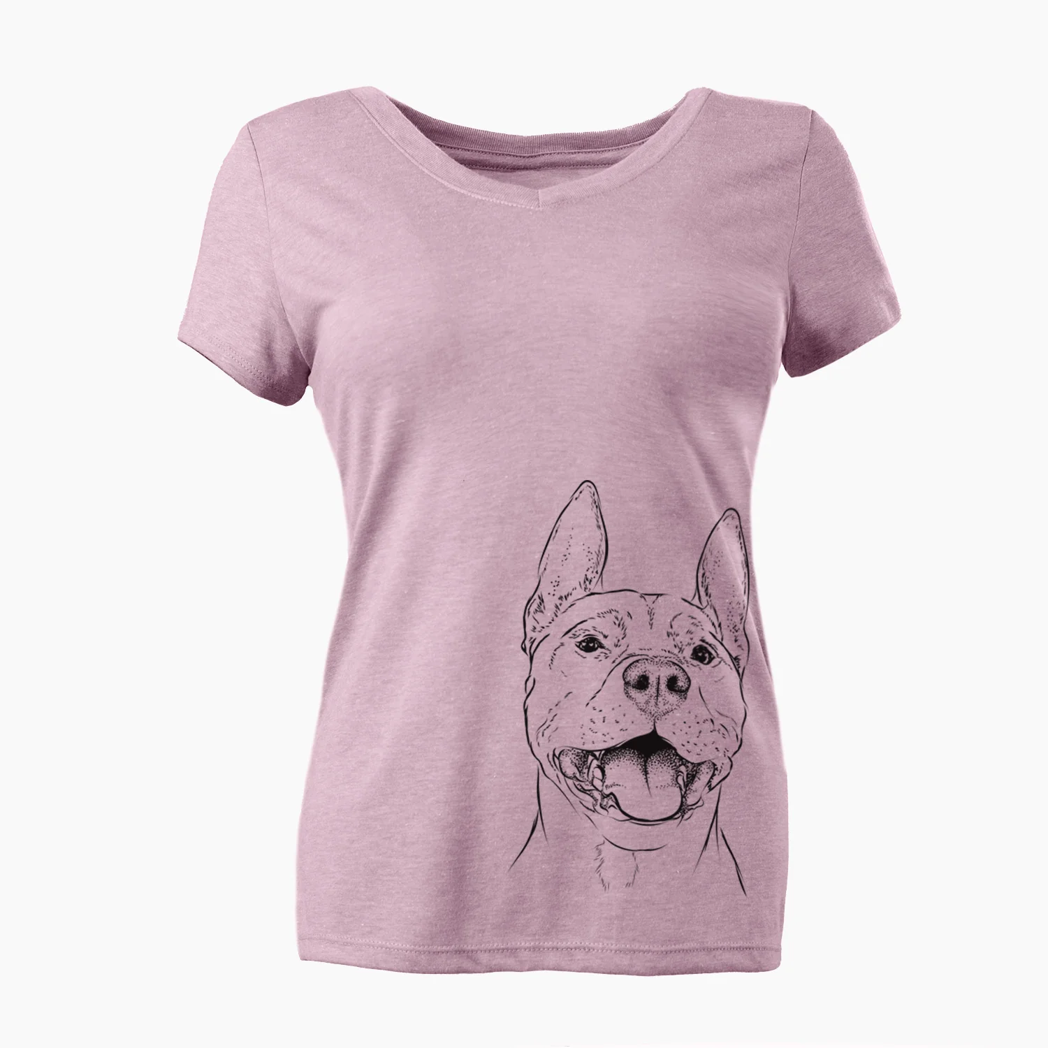 Bare Wally the Pitbull - Women's V-neck Shirt - Image 3