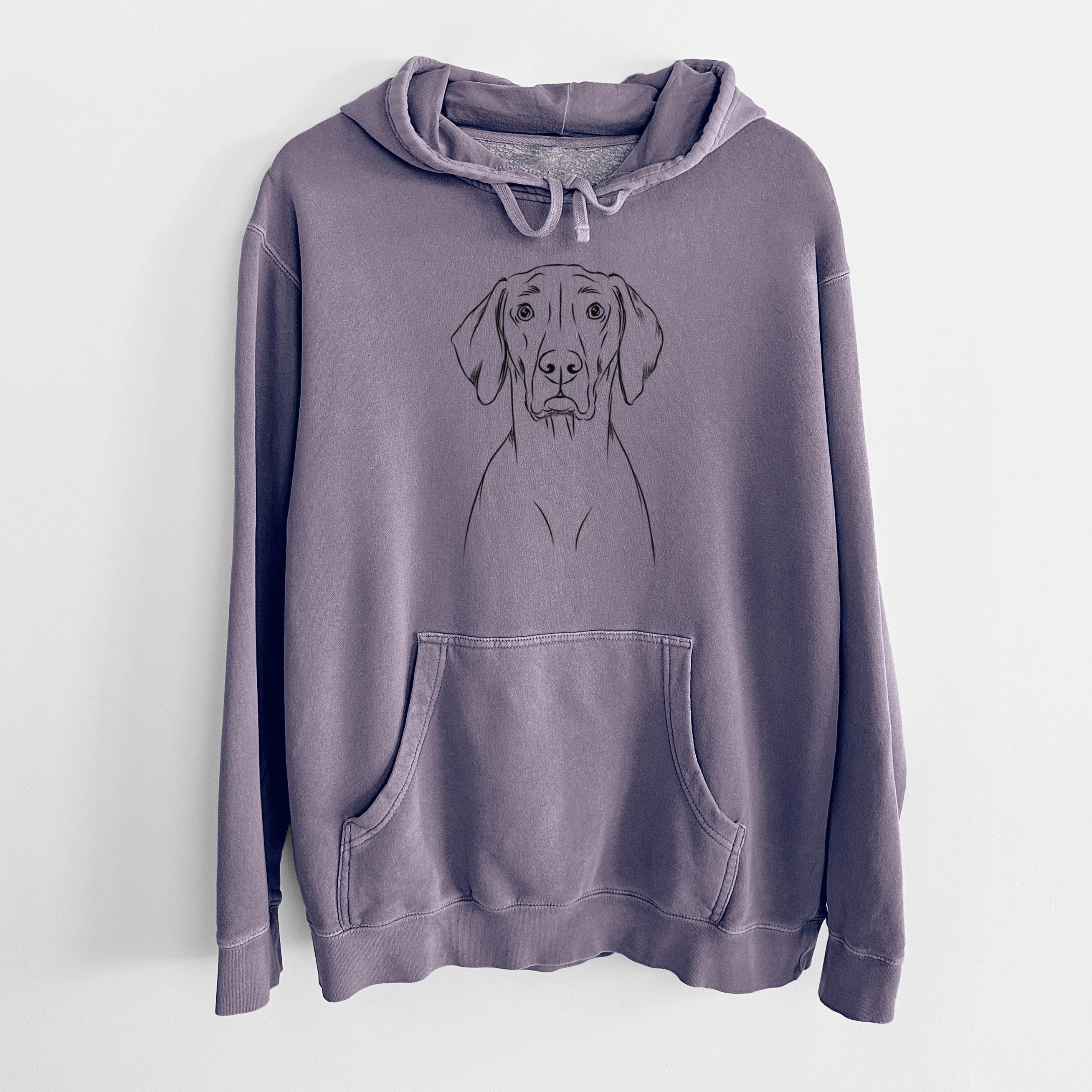 Bare Walter the Weimaraner - Unisex Pigment Dyed Hoodie - Image 9