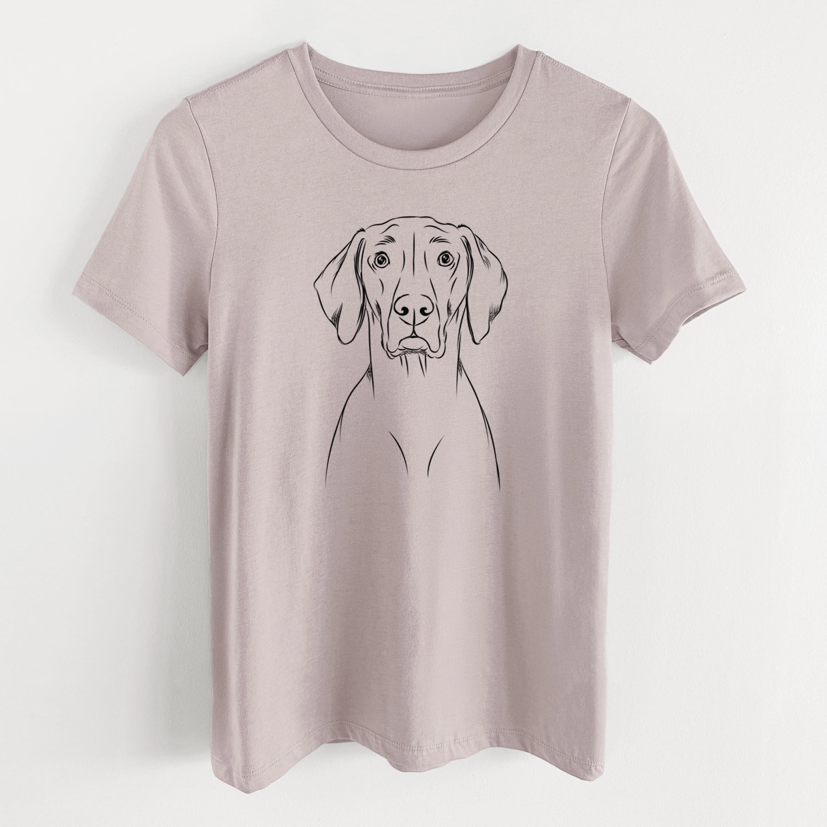 Bare Walter the Weimaraner - Women's Lightweight Relaxed Fit 100% Cotton Crewneck - Image 15