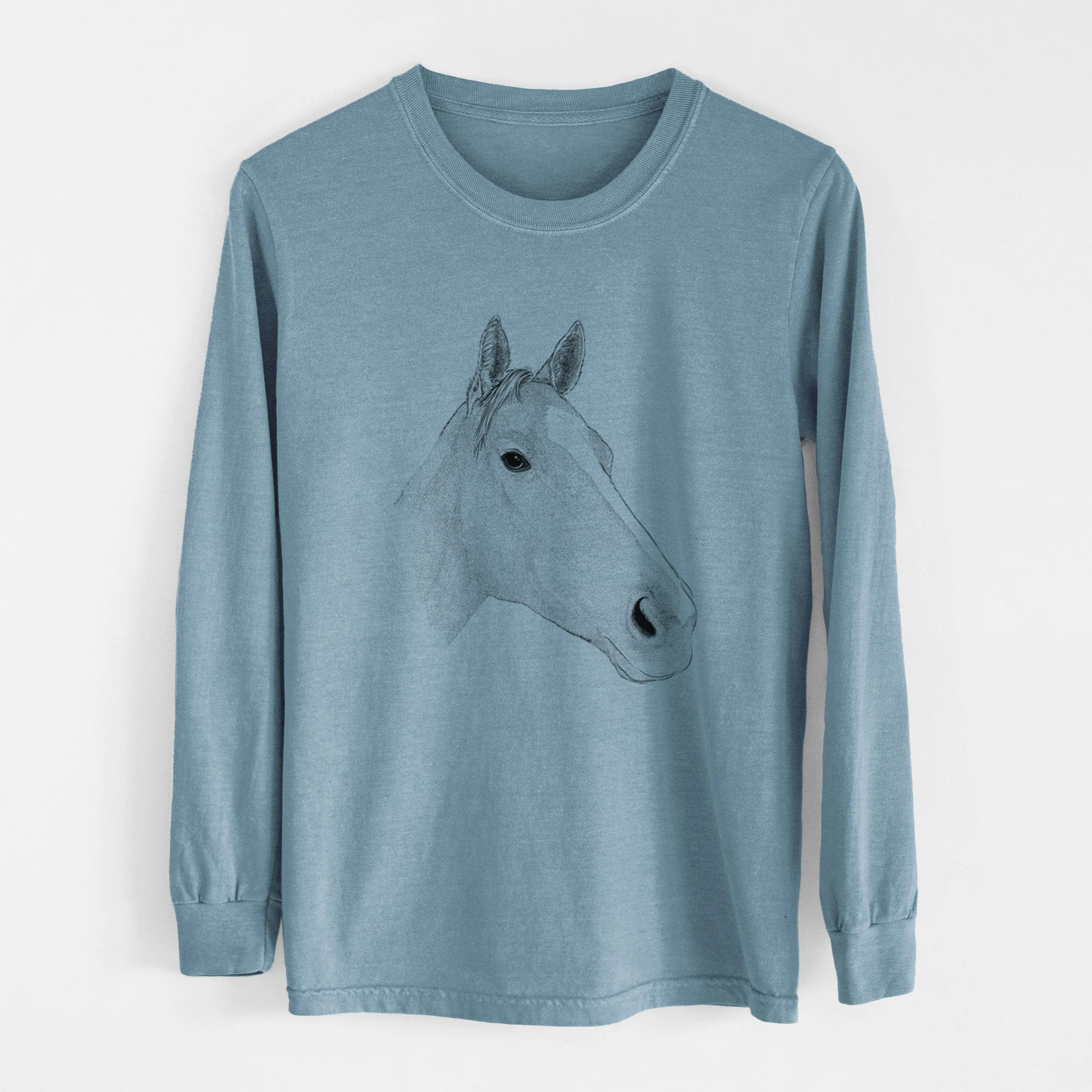 Bare Westley the Horse - Heavyweight 100% Cotton Long Sleeve - Image 8