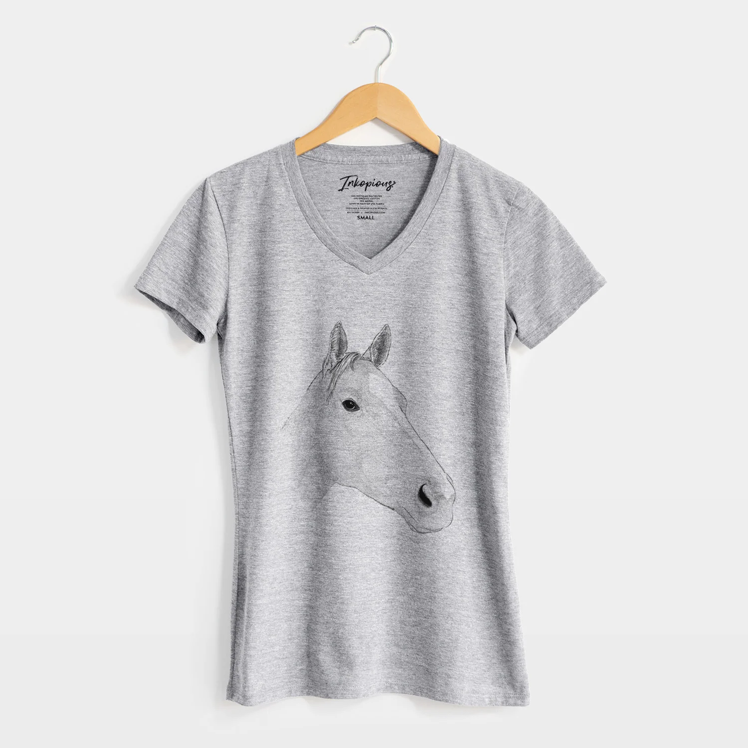 Bare Westley the Horse - Women's V-neck Shirt - Image 8