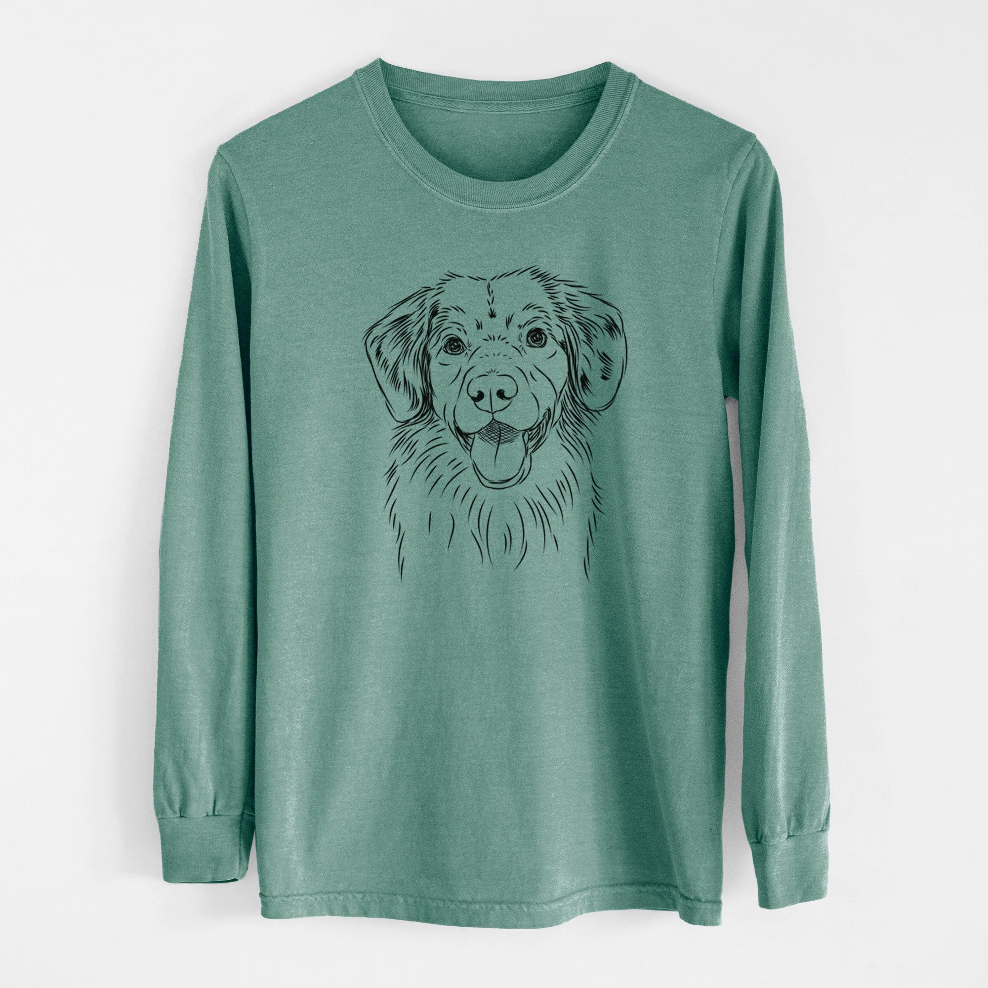 Bare Weston the Nova Scotia Duck Tolling Retriever - Men's Heavyweight 100% Cotton Long Sleeve - Image 12