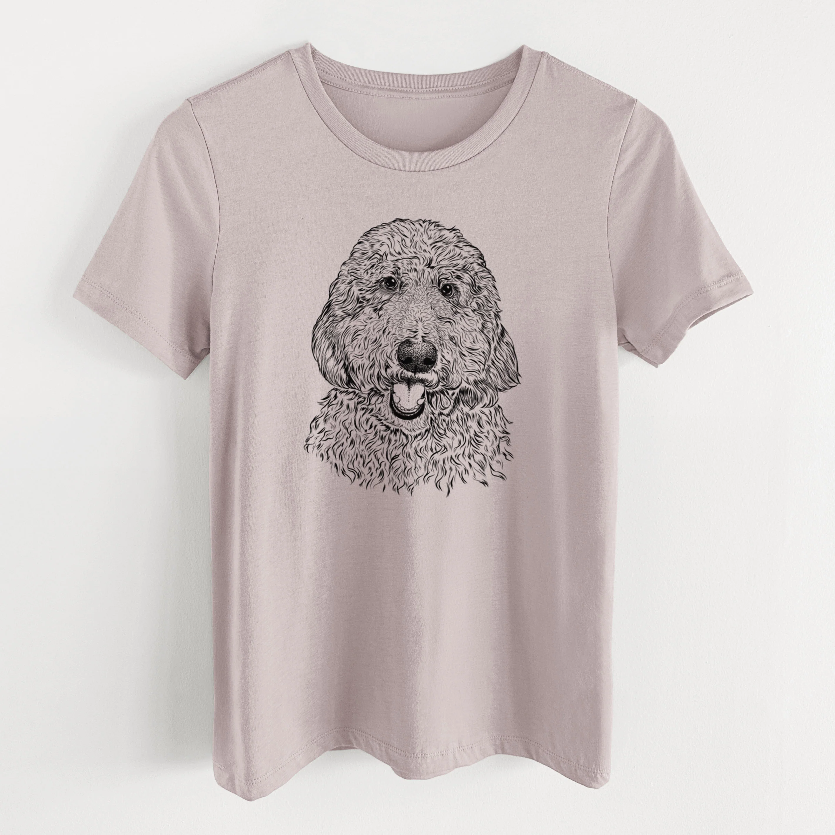 Bare Whisper the Goldendoodle - Women's Lightweight Relaxed Fit 100% Cotton Crewneck - Image 15