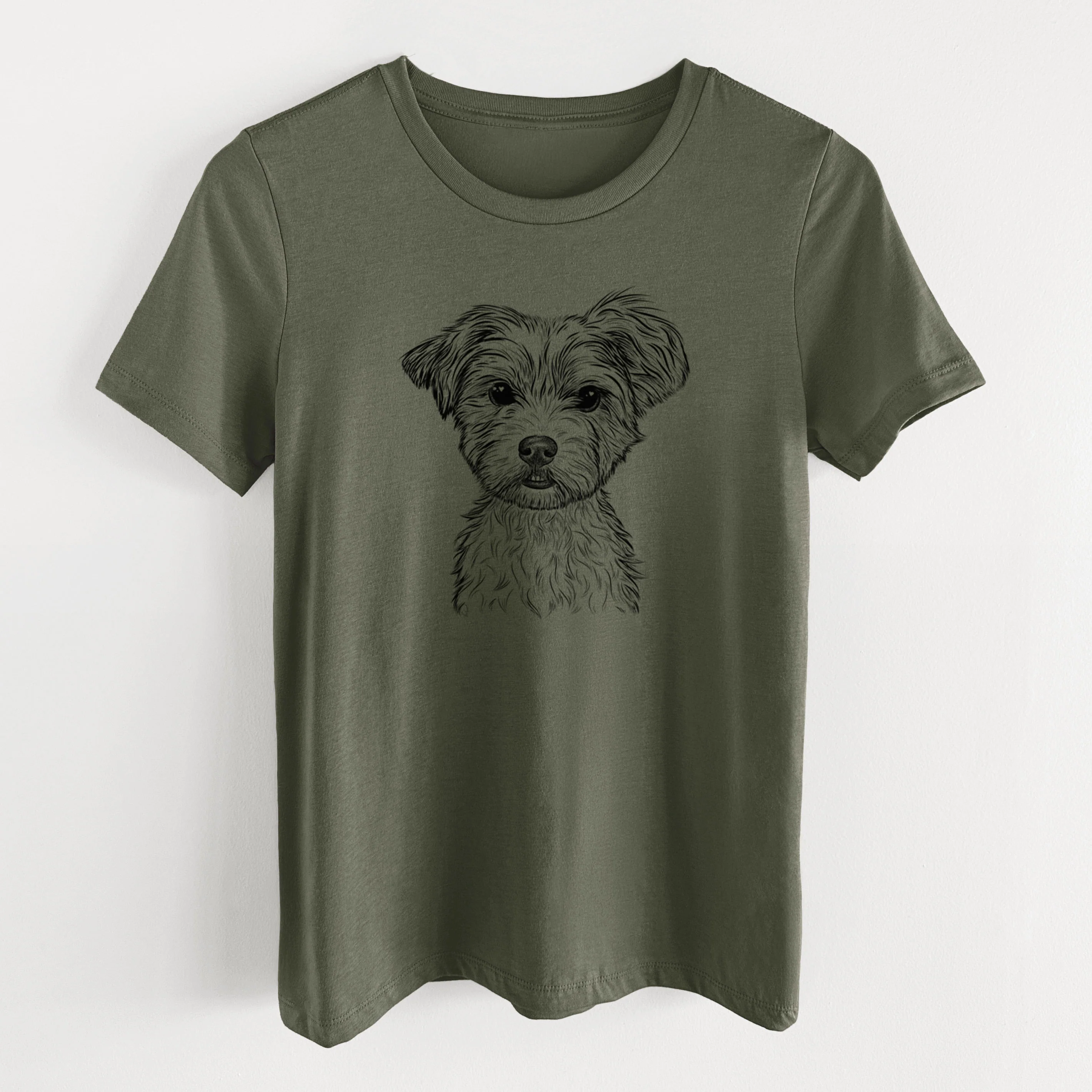 Bare William Mitchell Newman the Yorkshire Terrier - Women's Lightweight Relaxed Fit 100% Cotton Crewneck - Image 12