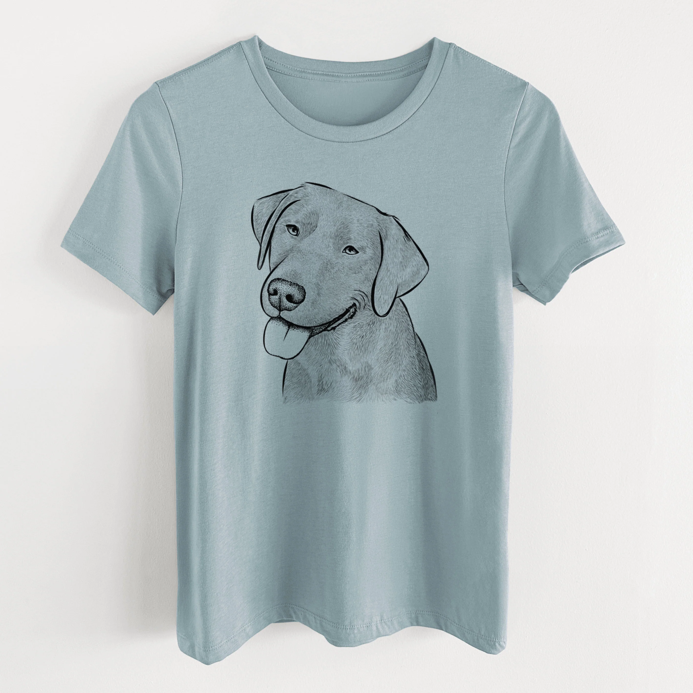 Bare Zeppelin the Black Labrador - Women's Lightweight Relaxed Fit 100% Cotton Crewneck - Image 9